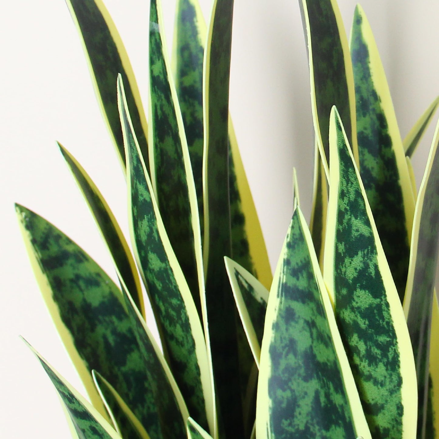 KOL 25.6’’ 2-Pack Artificial Snake Plant, Mother in Law Tongue Plants, 2ft Fake Sansevieria Indoor, 32 Realistic Leaves in Pot, Home Office Hotel Garden Corner Decor, Yellow