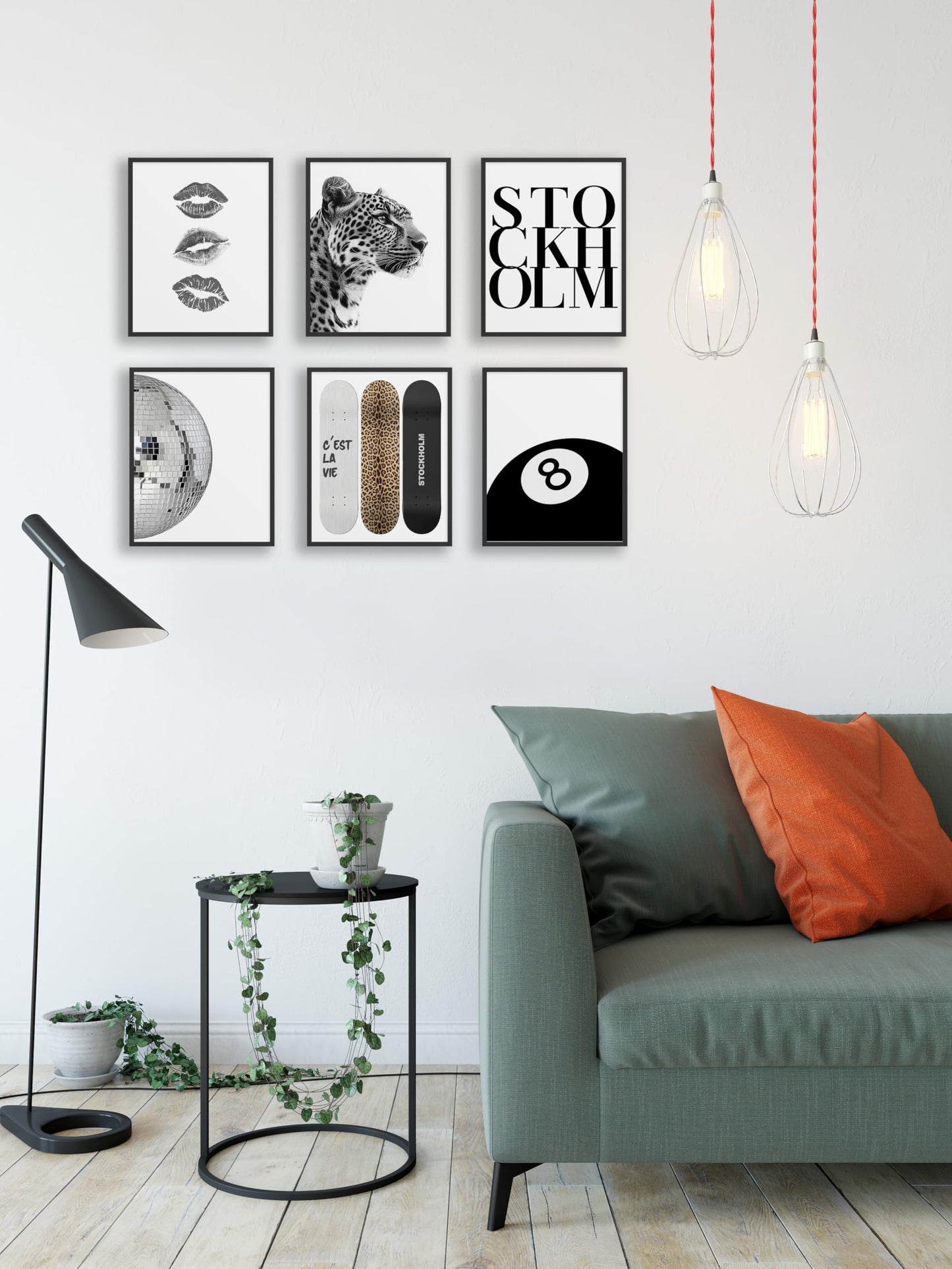 TwoDays Stockholm Style Room Decor for Women, Chic Trendy Wall Art for Living Room Aesthetic, Luxury Fashion Posters for Home Bedroom Apartment Dorm (8" X 10", Set of 6, UNFRAMED)