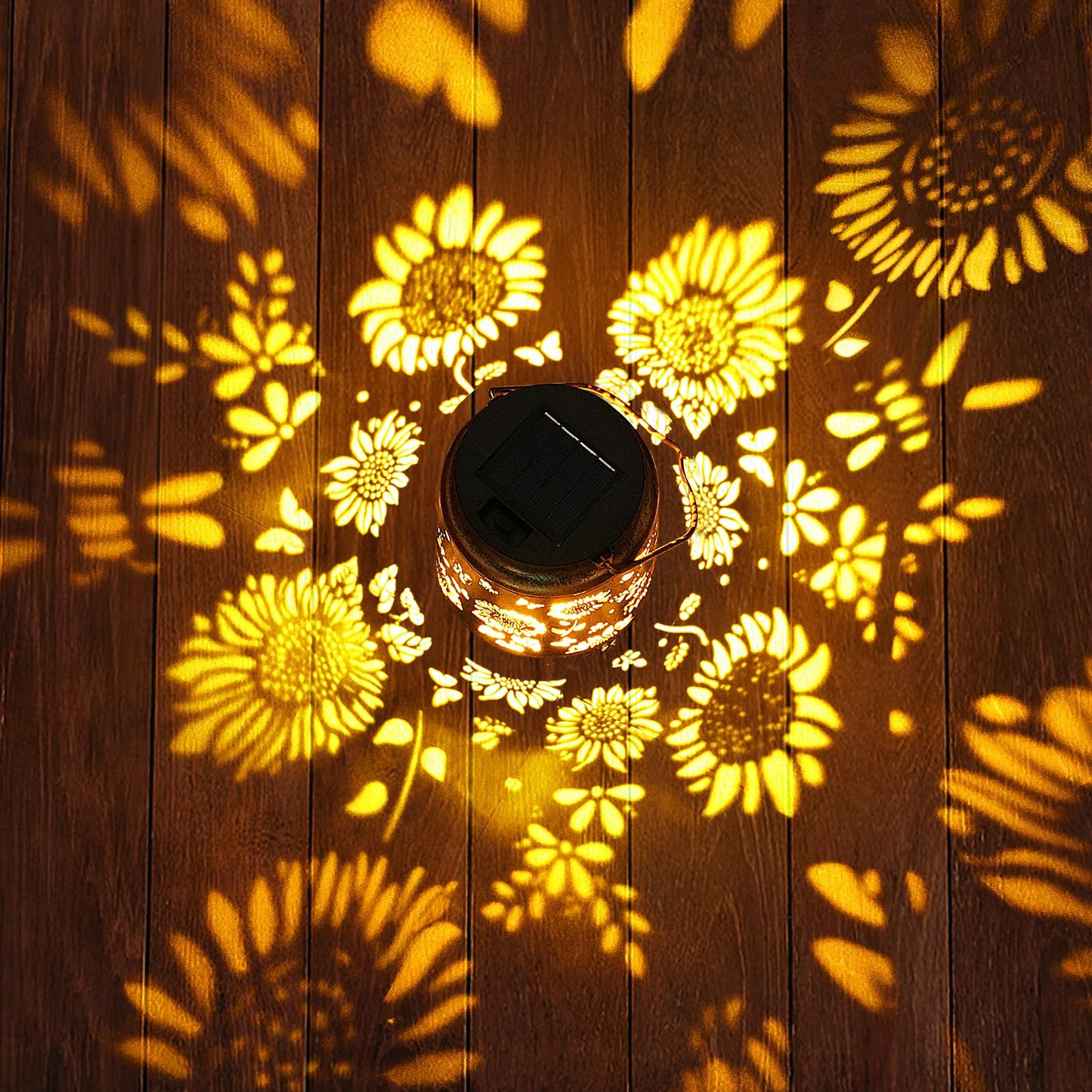 Sunflower Solar Lanterns Outdoor Waterproof, Mothers Day Gifts for Women Mom Grandma, Metal Hanging Lantern Solar Lights LED Decoration with Shepherd Hook Outside for Yard, Patio, Porch, Garden Decor