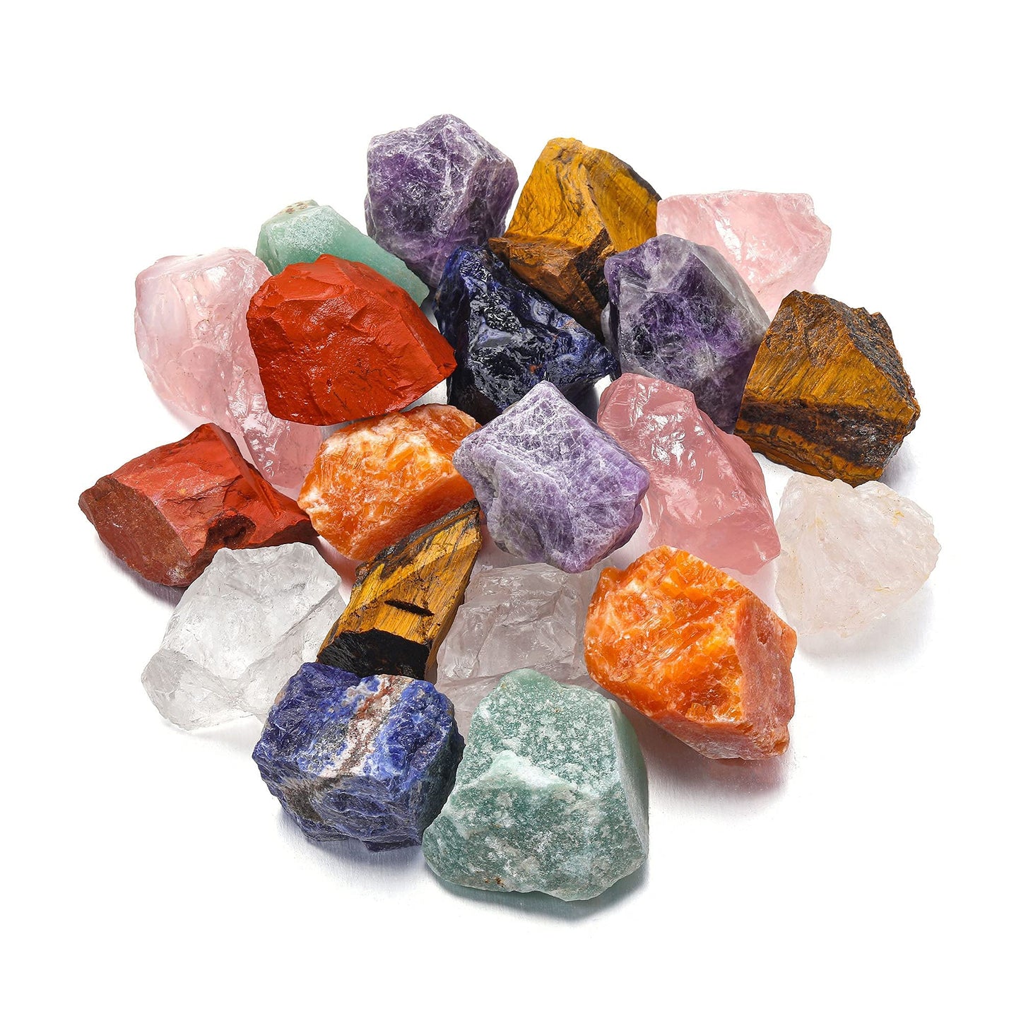 Top Plaza Bulk Clear Quartz Healing Crystals Rough Stones - Large 1" Natural Raw Stones Crystal for Reiki Healing, Wicca, witchcraft, Tumbling, Cabbing, Fountain Rocks, Decoration, Polishing 0.5lb