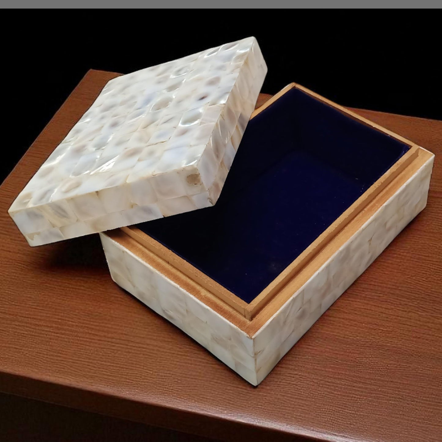 White Decorative Wooden Box | Unique Handcrafted Shiny Jewelry Storage Box | Elegant Keepsake Organizer for Home Décor | 6X4X2.5"Inch Great Birthday Gift, Wedding Gift & Special Occasion Present