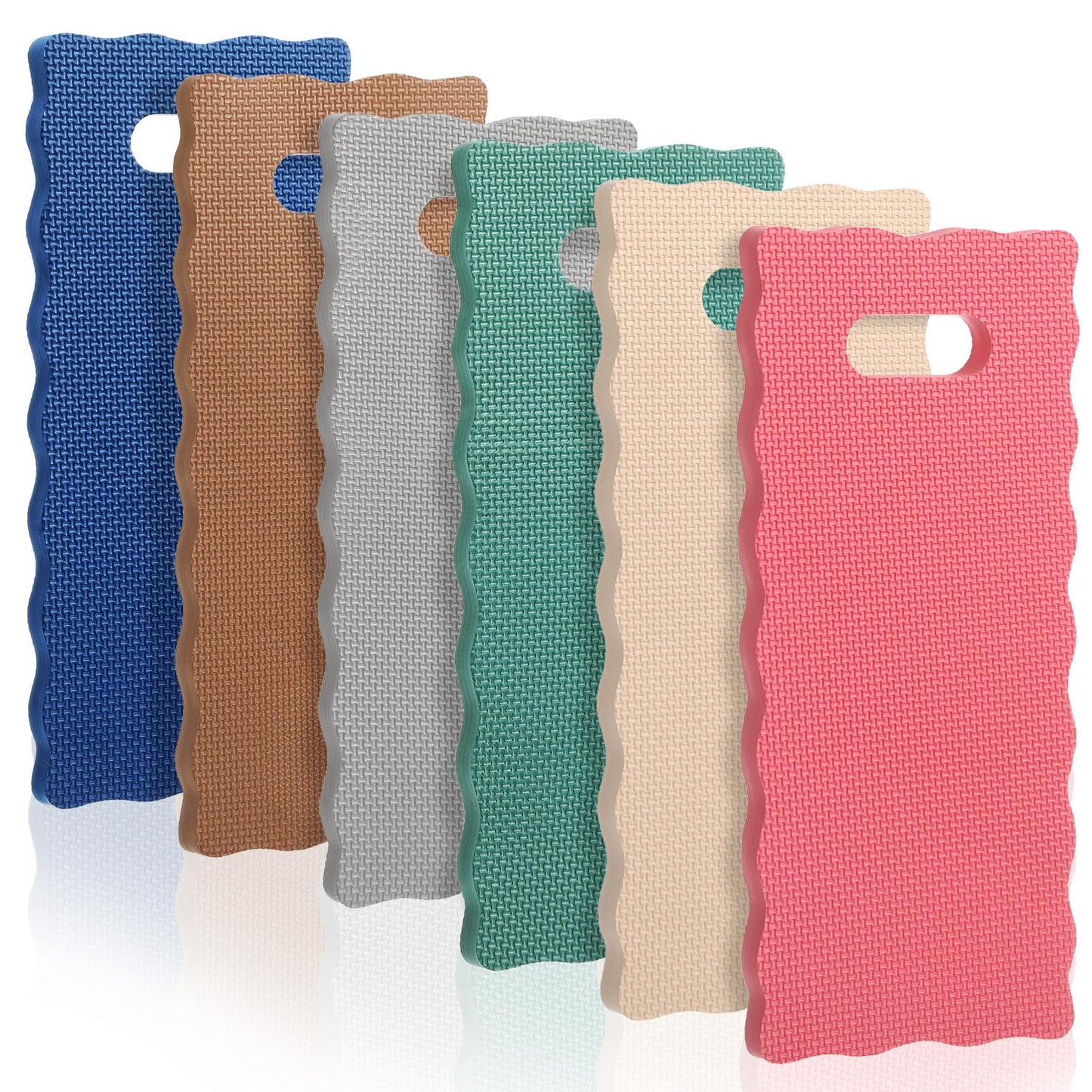 Woanger 6 Pcs Garden Kneeling Mat Foam Knee Mat Gardening Waterproof Knee Cushion for Baby Bath Seat Floor Yoga Exercise Seating Praying Work Classroom, 15.7 x 7 x 0.8 Inch(Morandi)
