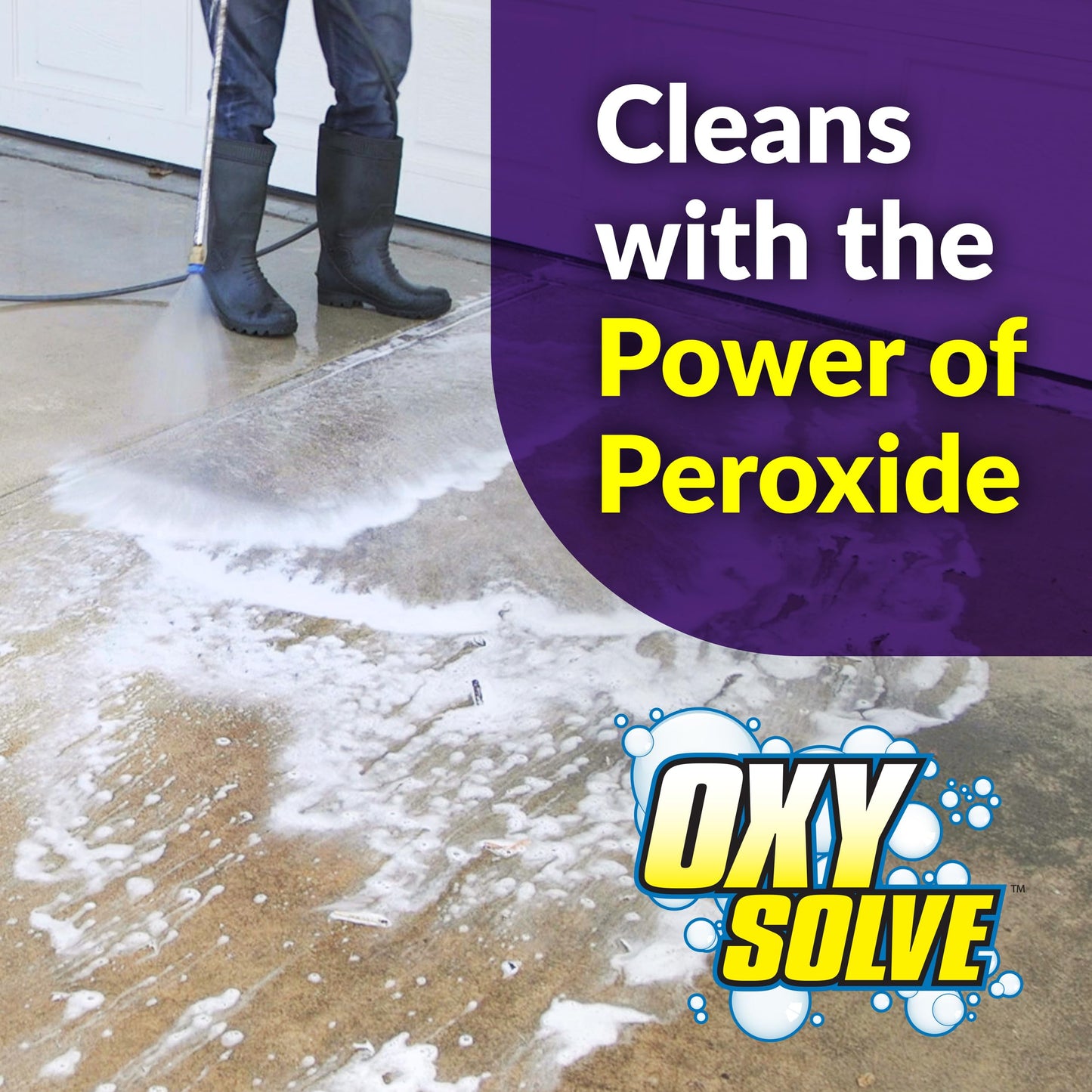 Simple Green Oxy Solve Concrete and Driveway Pressure Washer Cleaner, Purple, Unscented, 128 Fl.Oz