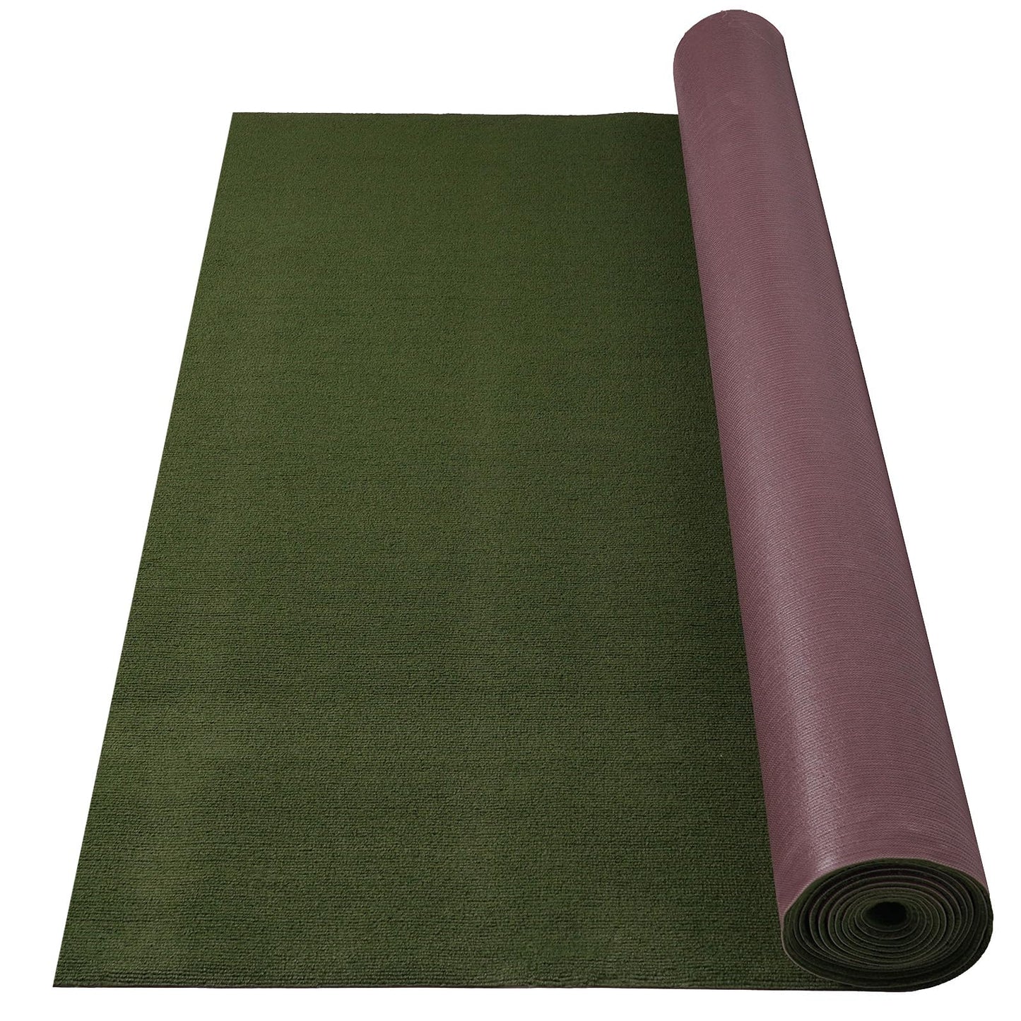 Grefinity Marine Carpet,6 FT x 14 FT Olive Green Indoor Outdoor Carpet 0.2" Thick with Water-Proof TPE Backing, Non-Slide for Home, Patio, Porch, Deck