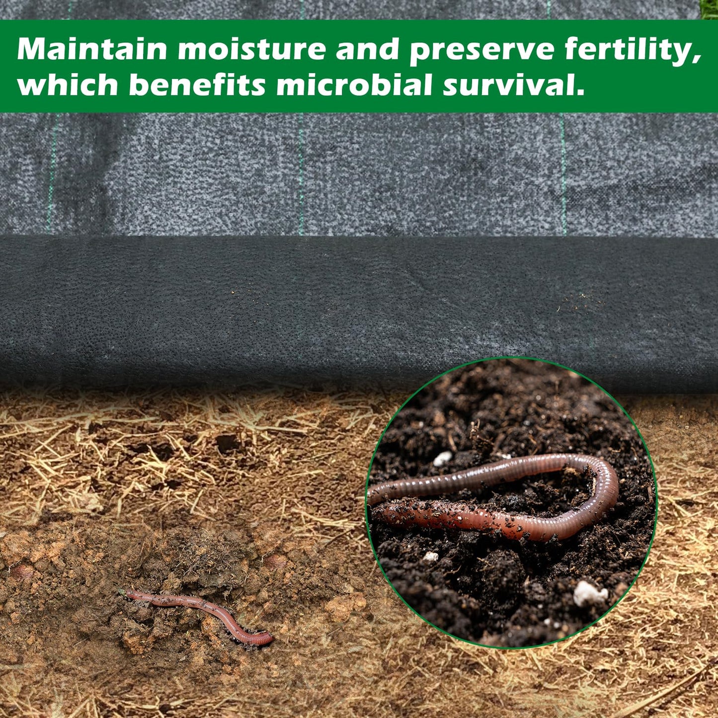 WAENLIR 5.8oz 4FT x 250FT Heavy Duty Landscape Fabric Weed Barrier Premium Woven Ground Cover Roll, UV Resistant&Tear-Proof, Ideal for Garden Beds, Walkways, Patios, Greenhouses, Outdoor Landscaping