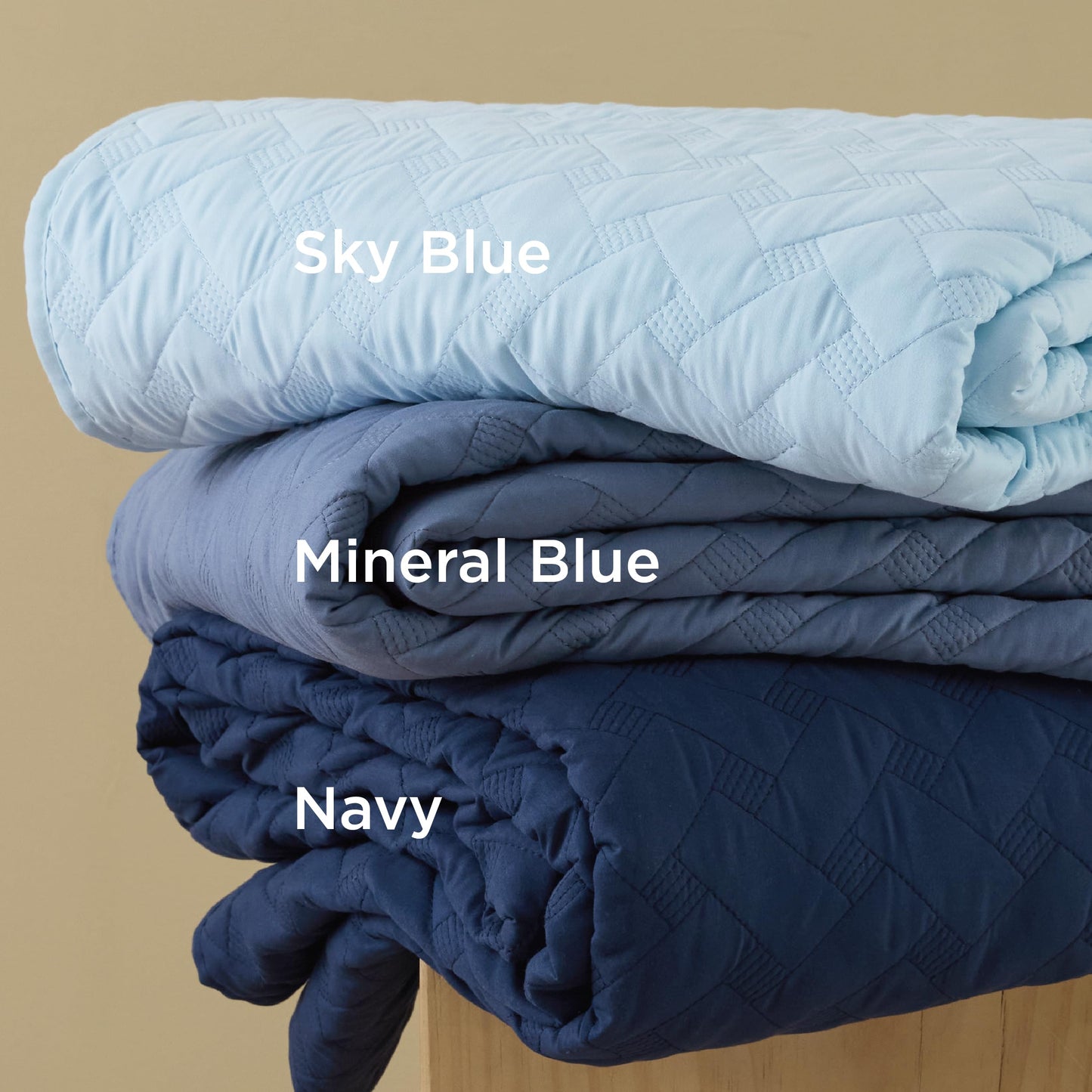 Bedsure Quilts Queen Size - Lightweight Bedspreads Queen Size with Basket Weave Pattern, Soft Quilt Bedding Set, Mineral Blue Comforter Set Coverlet for All Seasons with 2 Pillow Shams (90" x 96")