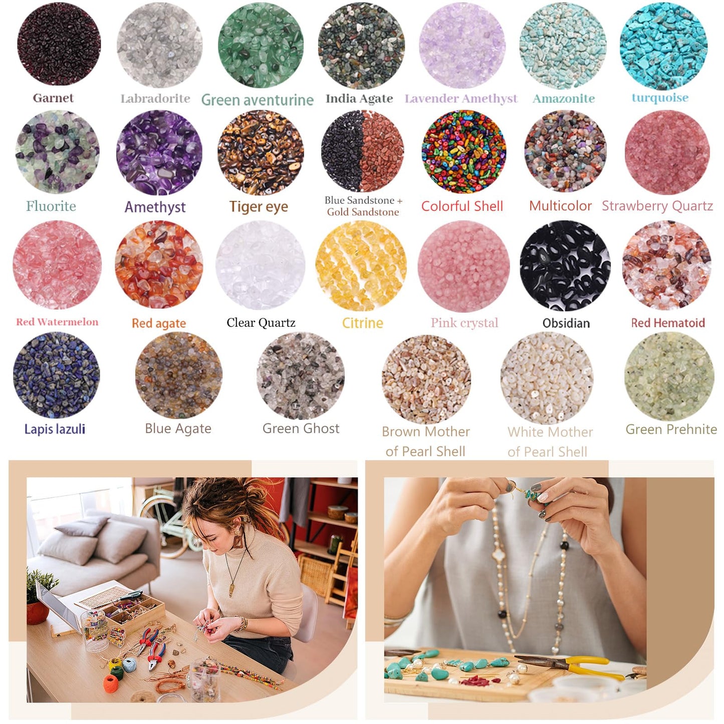 400pcs Natural Chip Stone Beads for Jewelry Making Amazonite 5-8mm Irregular Gemstones Healing Crystal Loose Rocks Bead Hole Drilled for Ring Earrings Necklace Bracelet Making DIY Art Crafts