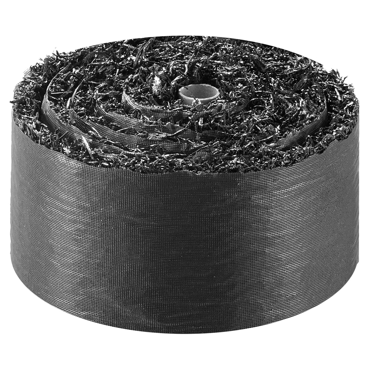 VEVOR Rubber Mulch Mat Roll, 4 Rolls 120 x 4.5 in, Recycled Rubber Permanent Mulch Edging Border, Natural-Looking Flower Barrier with Stakes, 0.5 in Thick Cuttable Garden Edgings for Landscaping