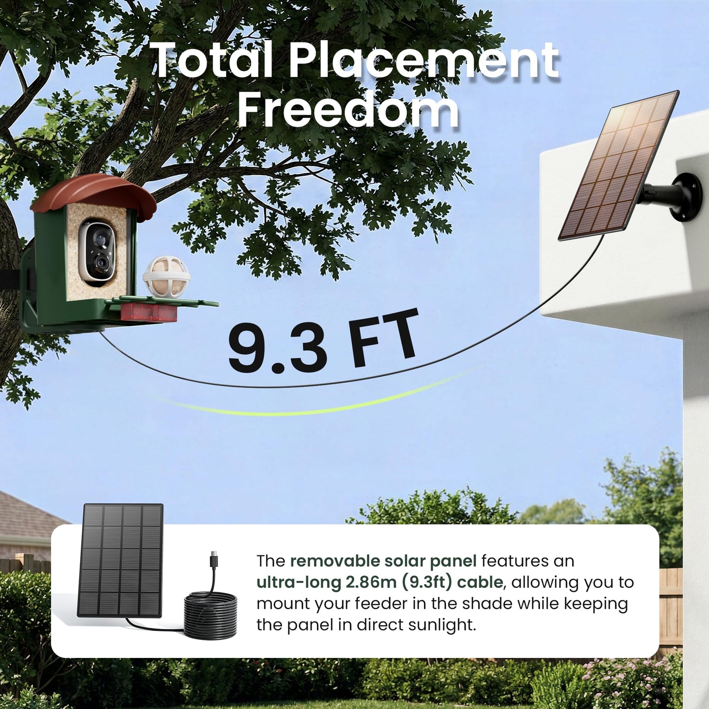 HEAPETS Bird Feeder with Camera Solar Powered, 4K UHD Video, AI Bird Recognition, Auto Capture with Instant Notifications, IP65 Weatherproof, Gifts for Seniors Bird Watchers, Brown