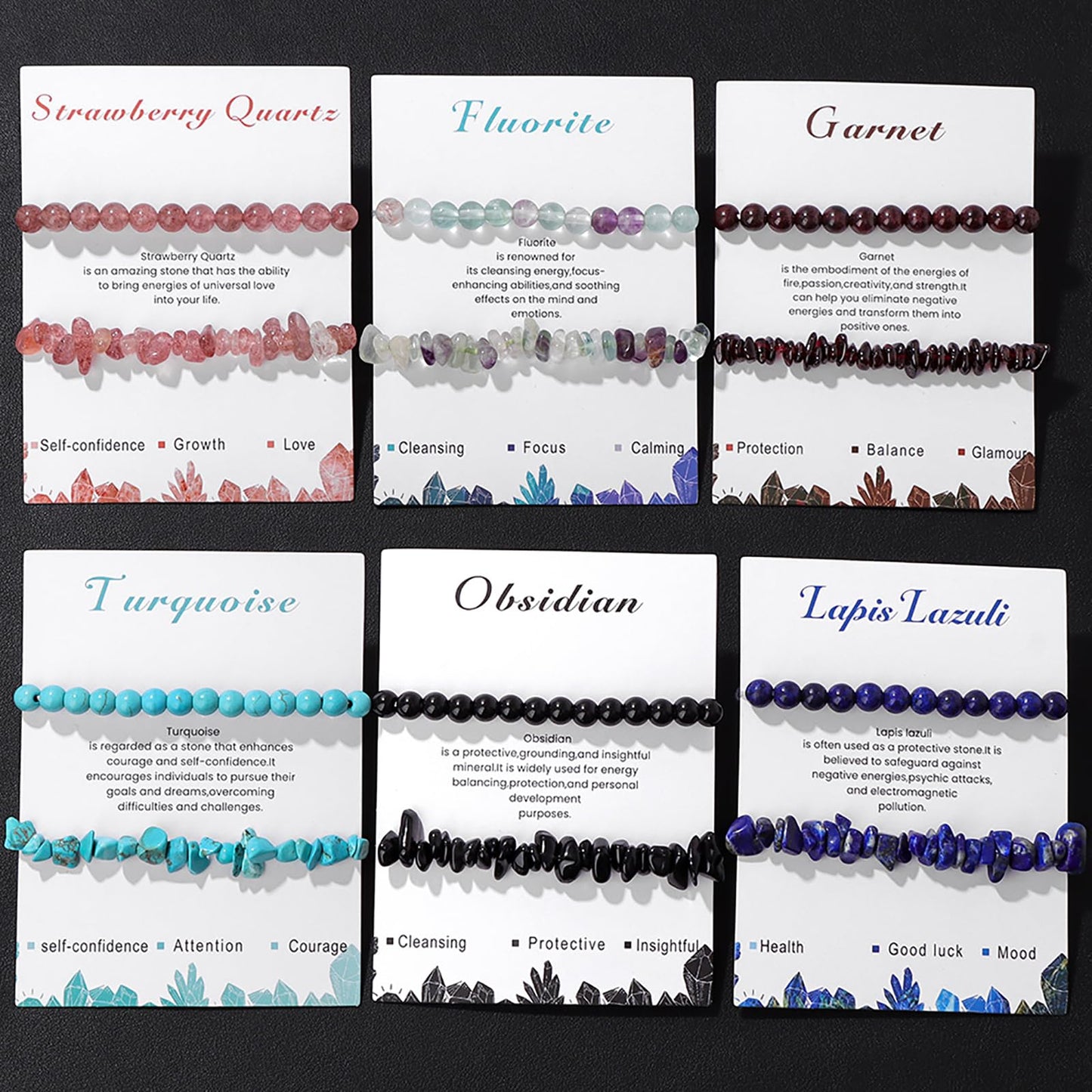 2Pcs Lapis Lazuli Bracelet for Women Crystal Bead Bracelet Gemstone Blue Beaded Bracelet Healing Crystal Bracelet Natural Stone Lapis Lazuli Jewelry for Women Men