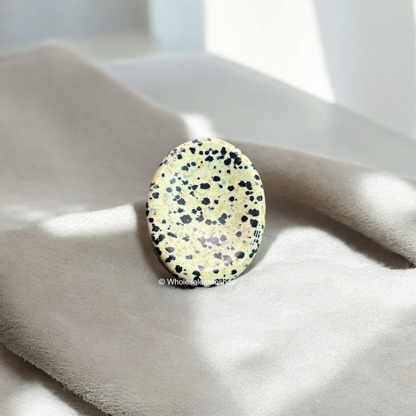 Dalmatian Jasper Thumb Worry Stones Metaphysical Gemstone Crystal Healing Reiki Men Women Gift FENG Shui Positive Energy Love Wellness Palm Stones Wicca Powerful
