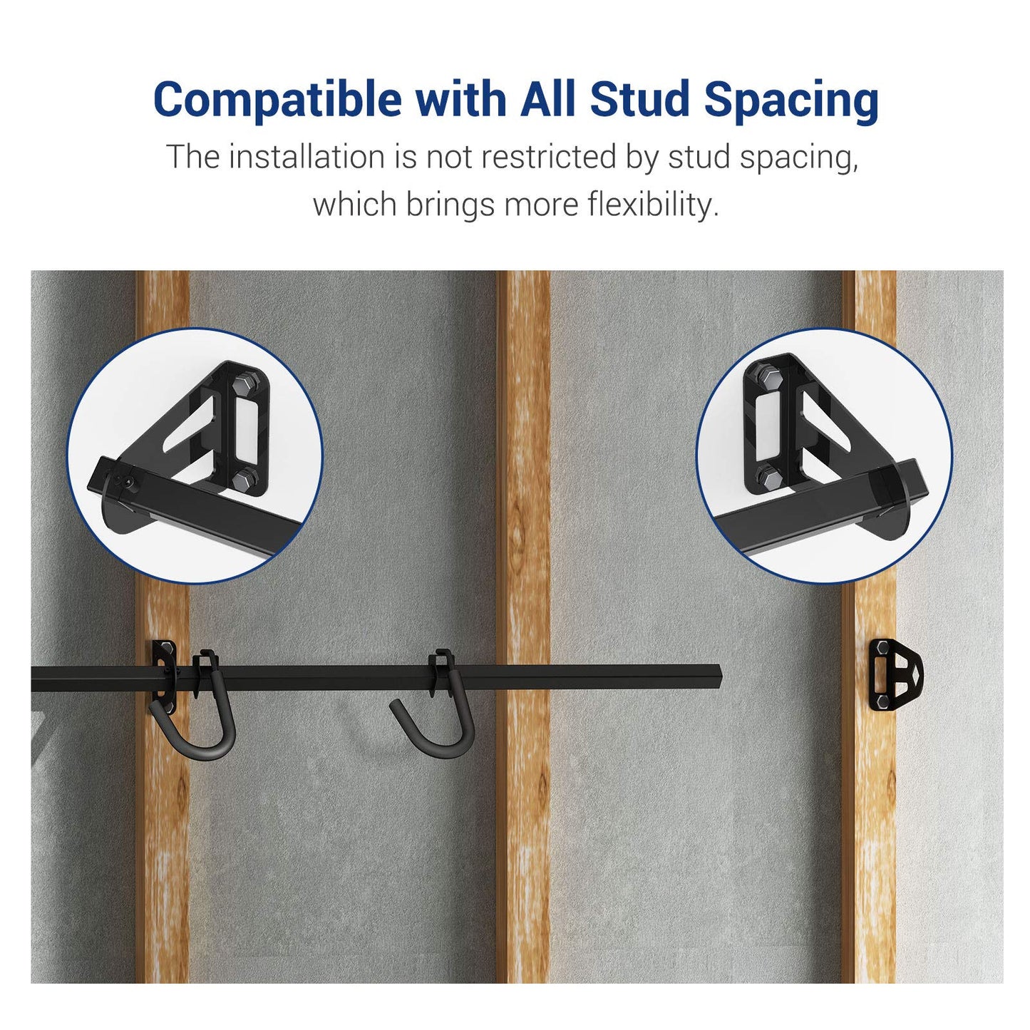 FLEXIMOUNTS 6 Bike Storage Rack, Heavy Duty Wall Mount Hanger for Home & Garage, Holds Up to 300lbs