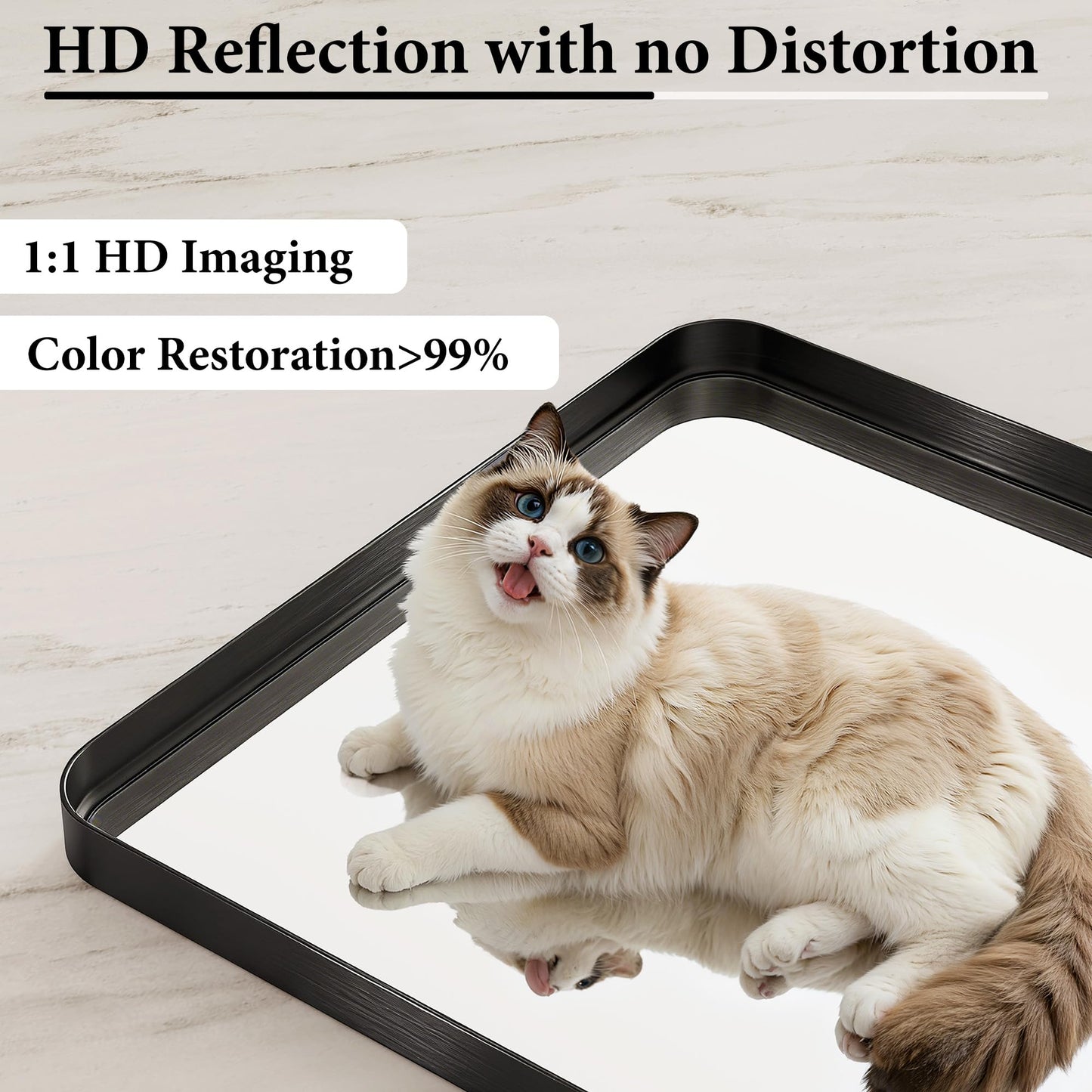 Black Metal Vanity Rounded Rectangle Bathroom Mirrors for Over Sink Wall, 55x30 Inch Large Matte Mirror, Anti-Rust, Modern Decorative for Restroom, Farmhouse