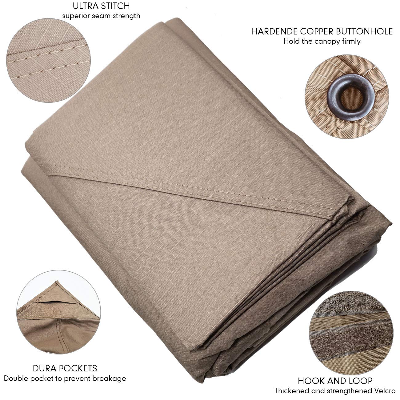 Ontheway Winds Replacement Canopy for Target Madaga Gazebo (Beige)