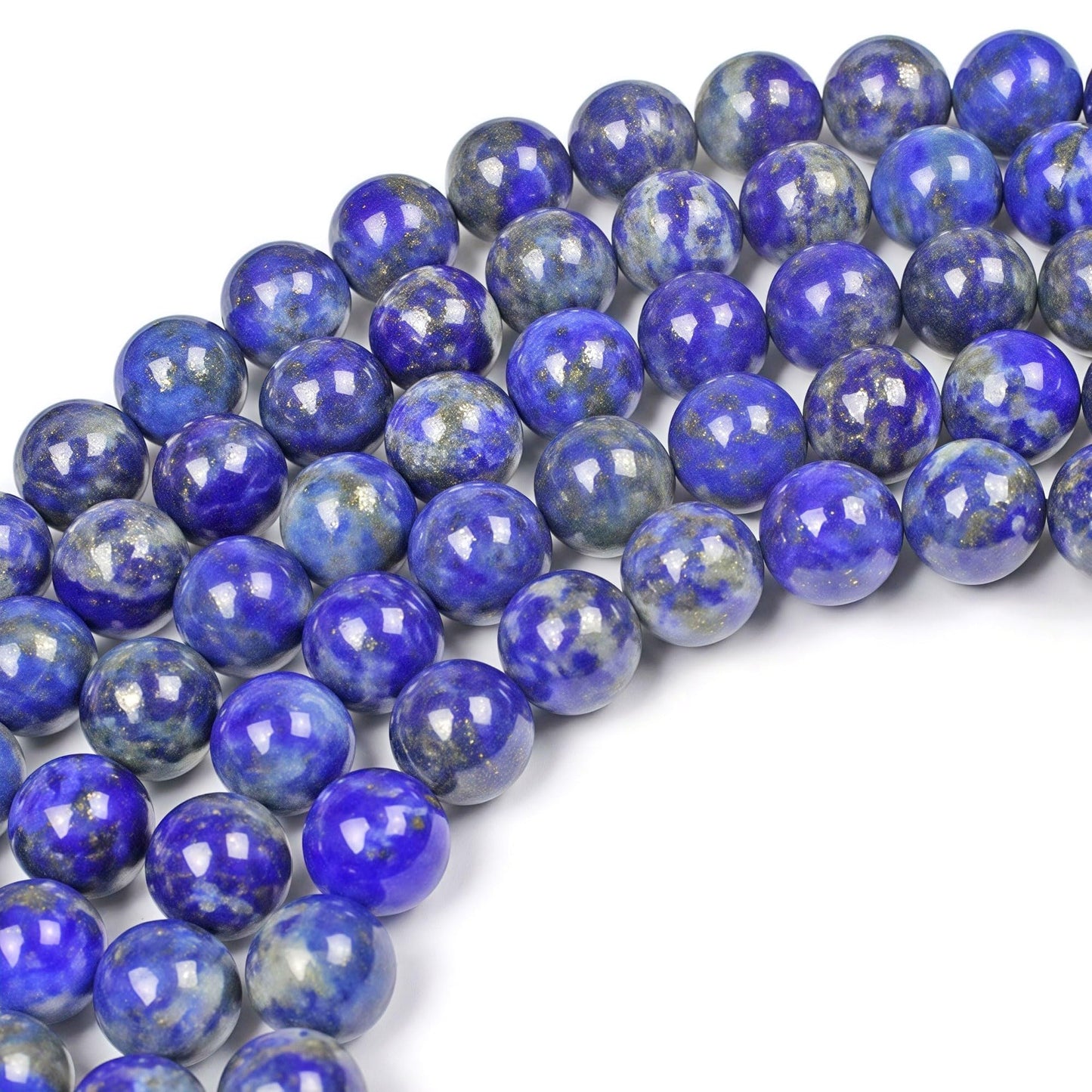 MJDCB Natural Lapis Lazuli Gemstone Loose Beads Round 10mm Energy Stone Healing Power for Jewelry Making