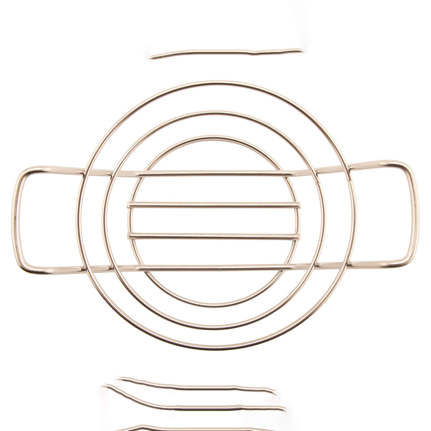 7" Stainless Steel Round Basket with Handles, Clipper Mill by GET 4-22784 (Qty,1)