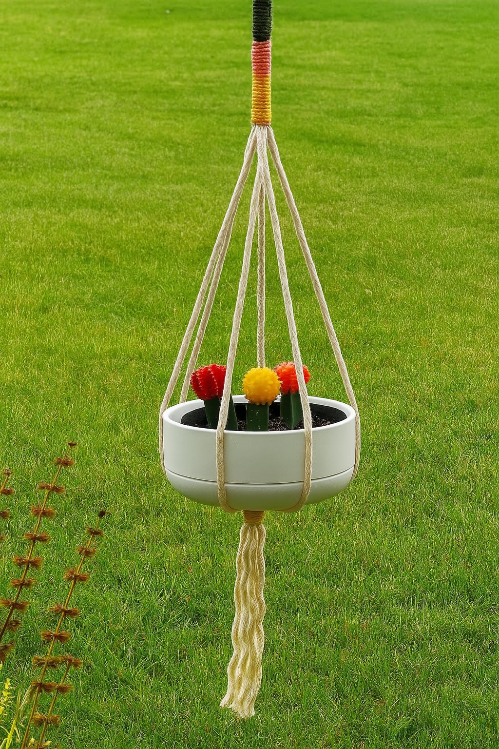 Macrame Natural, Handmade, Versatile and Boho Plant Hanger (Passion, 40in)