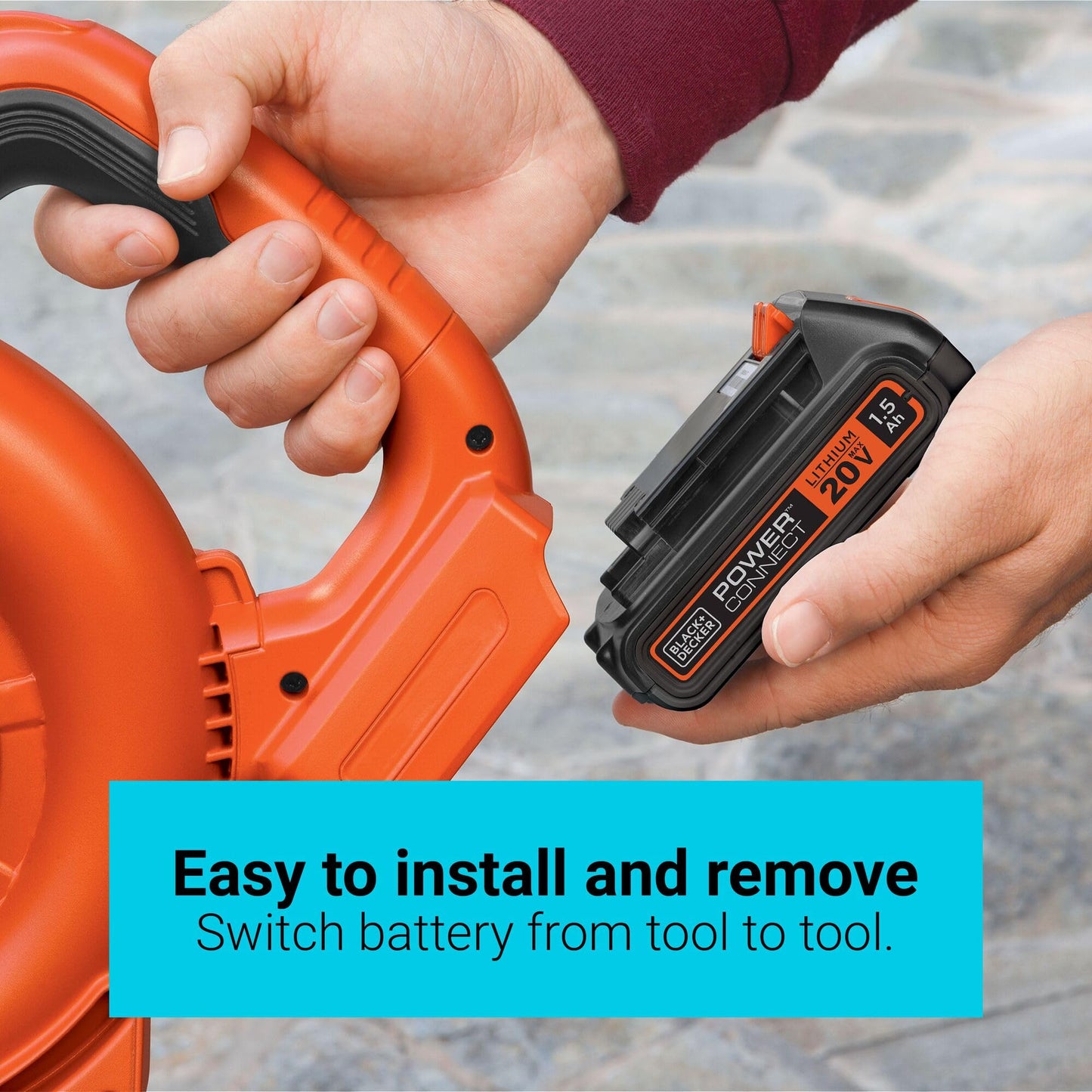 BLACK+DECKER 20V MAX POWERCONNECT 1.5 Ah Lithium Ion Battery, 2 Pack, Cordless Tool Battery Packs, Charger Sold Separately (LBXR20-OPE2)