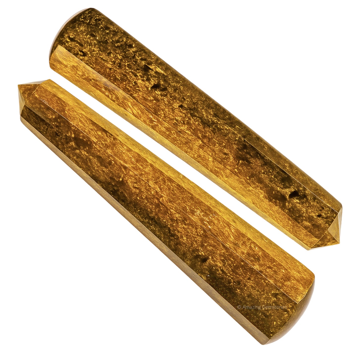 Amazing Gemstone Bronzite Crystal Wand Massage Stick - Pelvic Wand Gua Sha for Adults - Crystals and Healing Stones Massage Wands for Adults Gifts (Pointed)