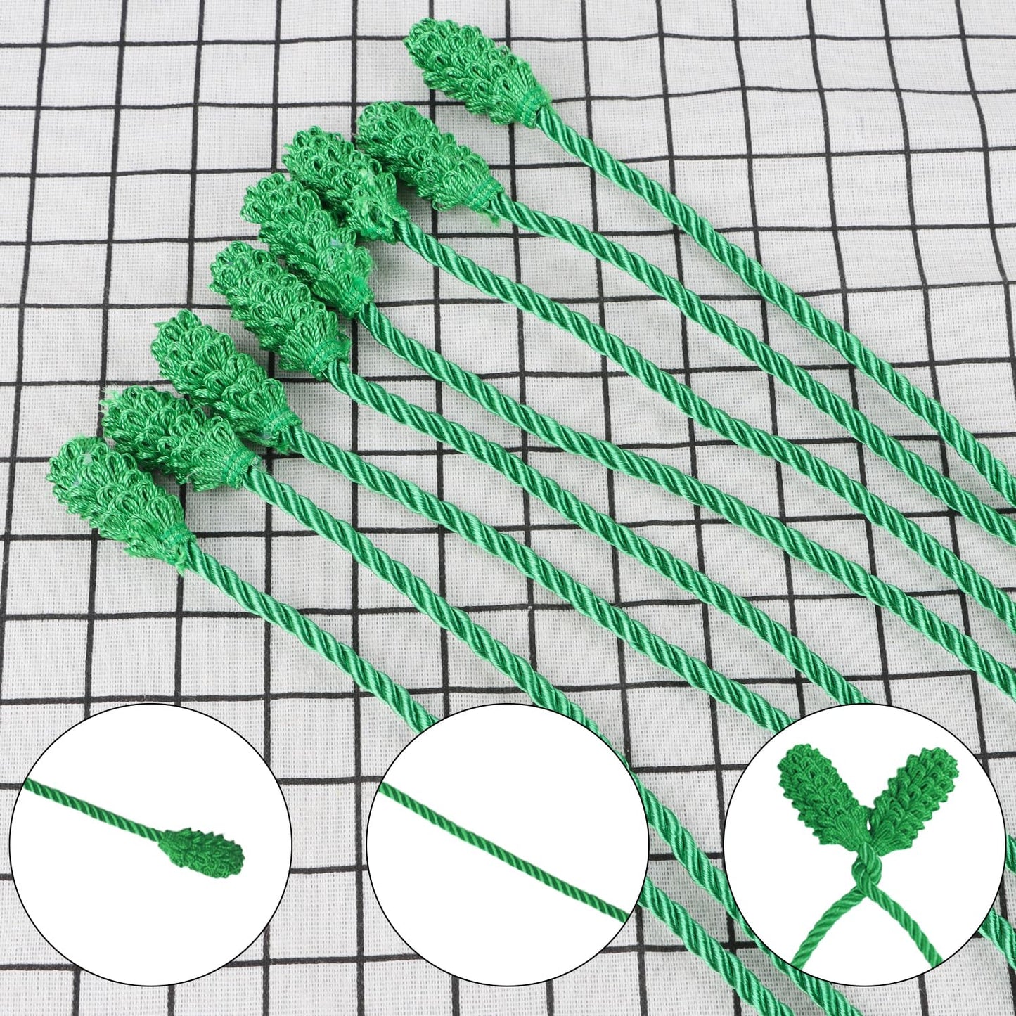 DIYASY Christmas Garland Ties, 12 Pcs Green Banister Ties Decorative Twist Tie for Stairs Reusable & Flexible Railing Wraps Xmas Home Decorations