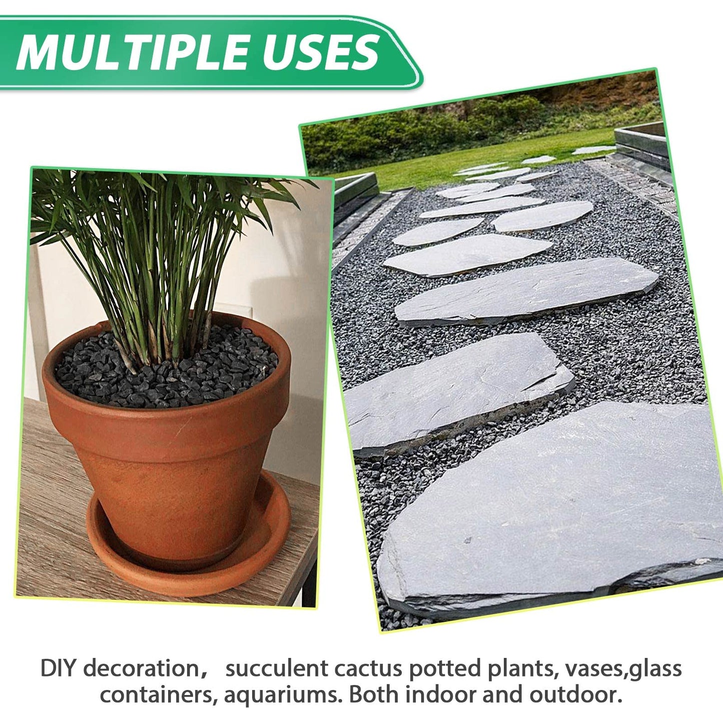 Succulent Rocks for Plants Tiny Pebbles for Planters 7.8LB Pea Gravel Bulk Course Sand Soil Small Decorative Stones for Indoor Bonsai Pots Cactus Top Dressing Aquarium Garden Landscape, Black