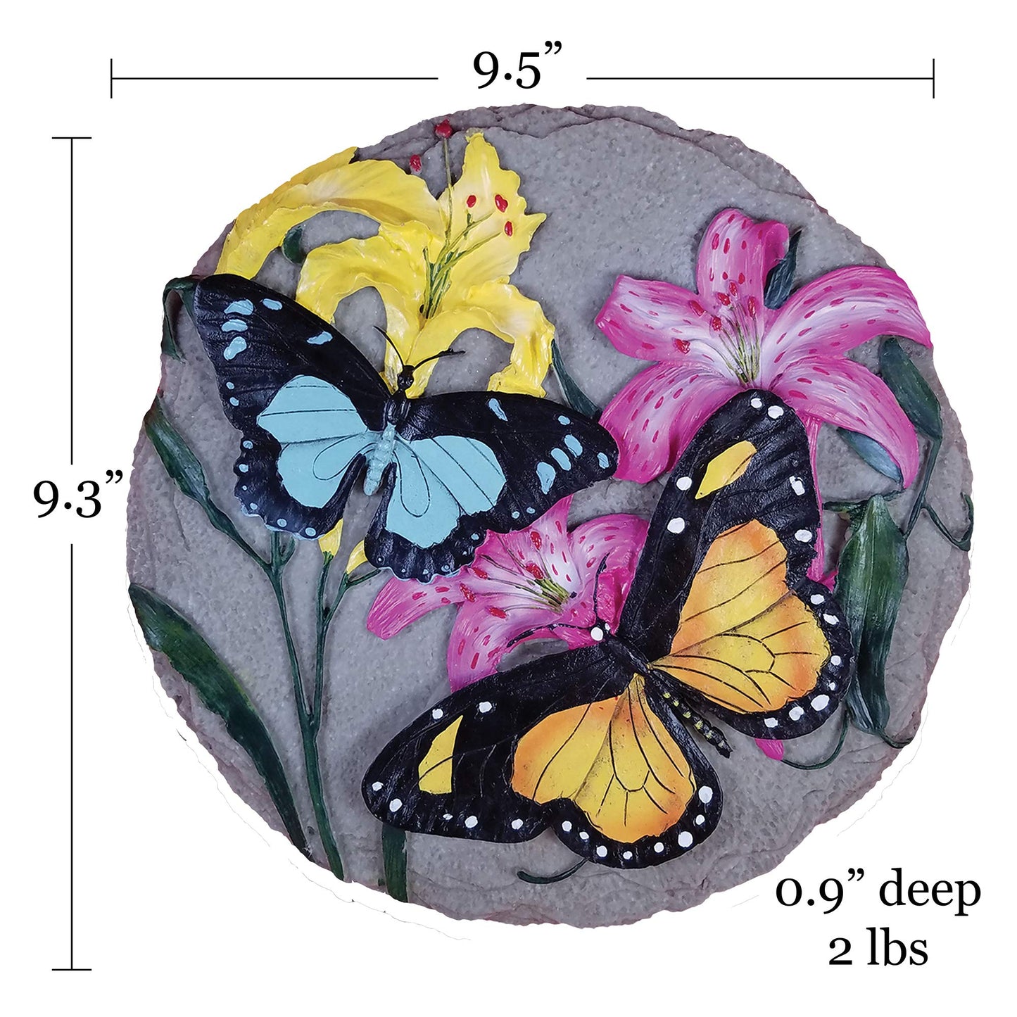 Spoontiques - Garden Décor - Butterfly Stepping Stone - Decorative Stone For Garden