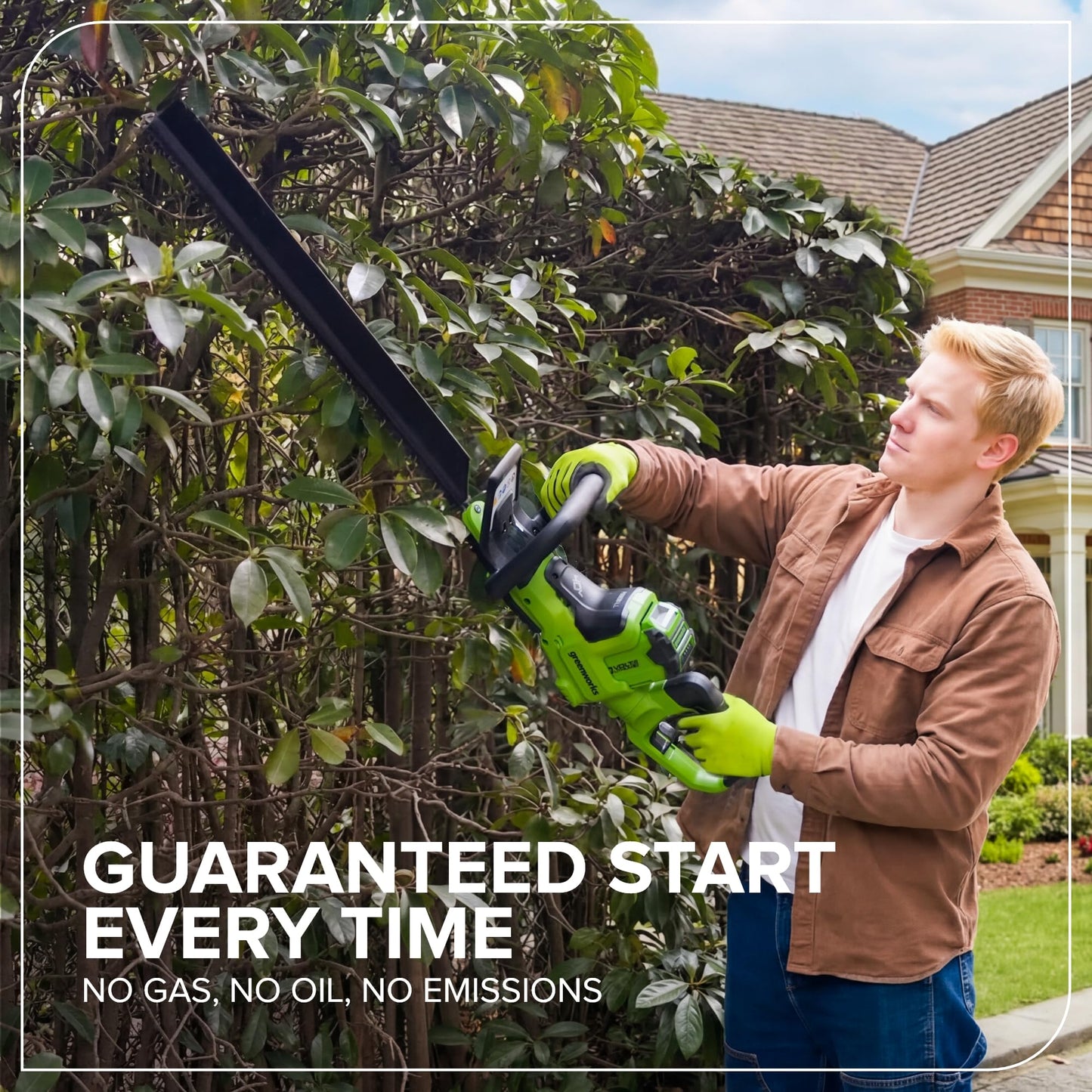Greenworks 40V 26in Brushless Hedge Trimmer, Tool only