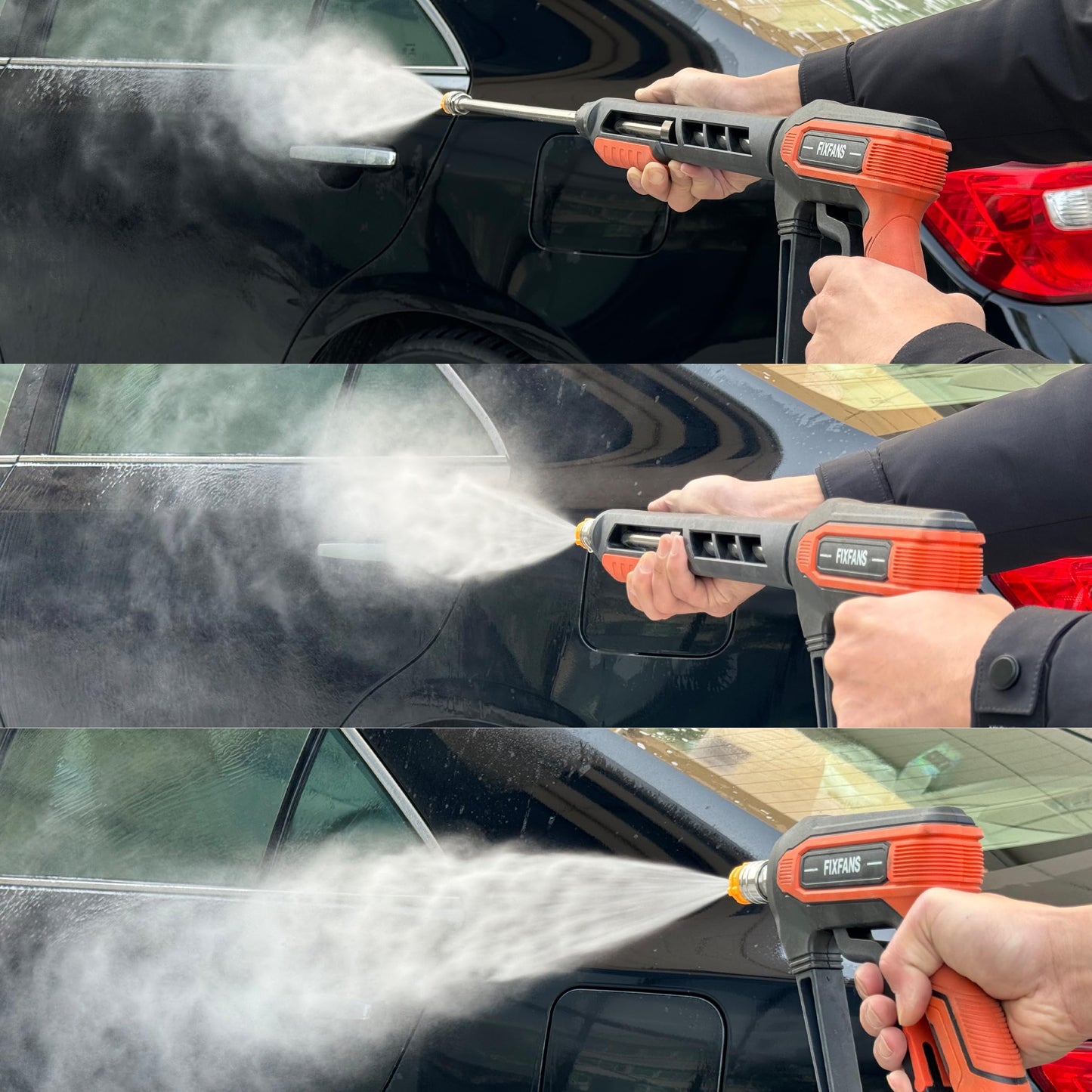 FIXFANS Pressure Washer Gun Kit, 5000PSI Power Washer Handle Gun with Replacement Wand Extension, High Pressure Spray Gun with 5 Nozzle Tips, M22 Fitting, 1/4" Quick Connect Female