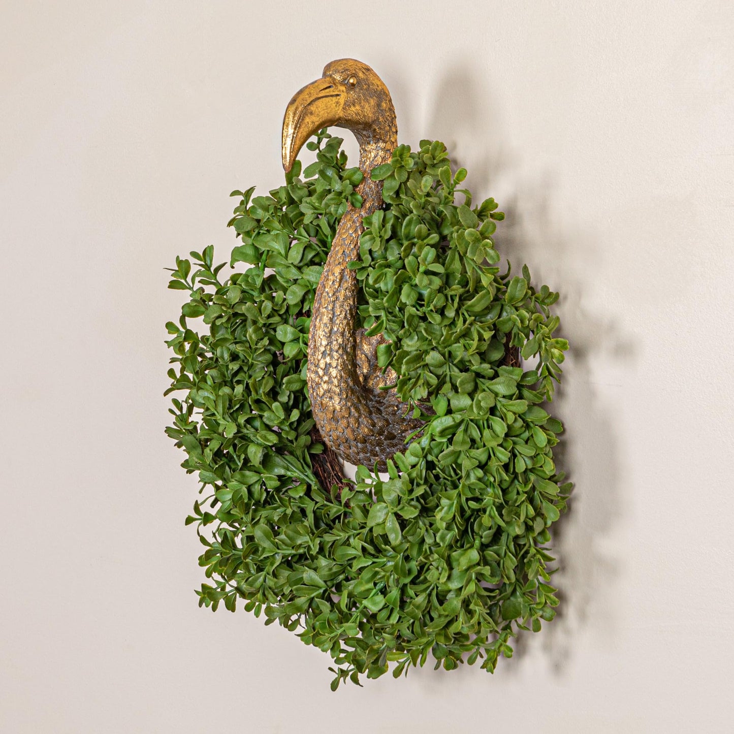 Creative Co-Op Decorative Resin Bird Bust Wall Decor, Gold