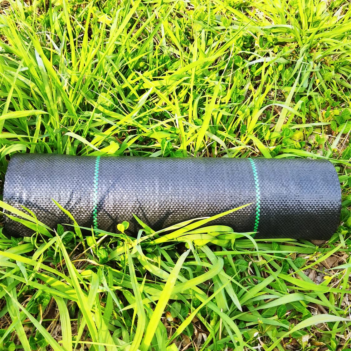EXTRAEASY Garden Weed Barrier Landscape Fabric,Weed Block Fabric Heavy Duty 3.2OZ,Woven Mulch for Landscaping Ground Cover Weed Control Fabric, Black Garden Bed Liner (1.4ft x 50ft)
