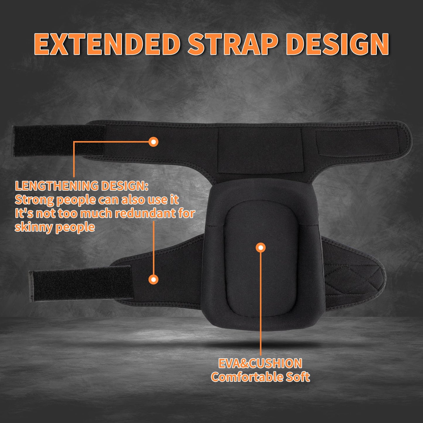 EULANT Construction Knee Pads for Work-Heavy Duty Support Anti-slip Foam Knee Pads for Construction Gardening Flooring Strong Stretchable Straps