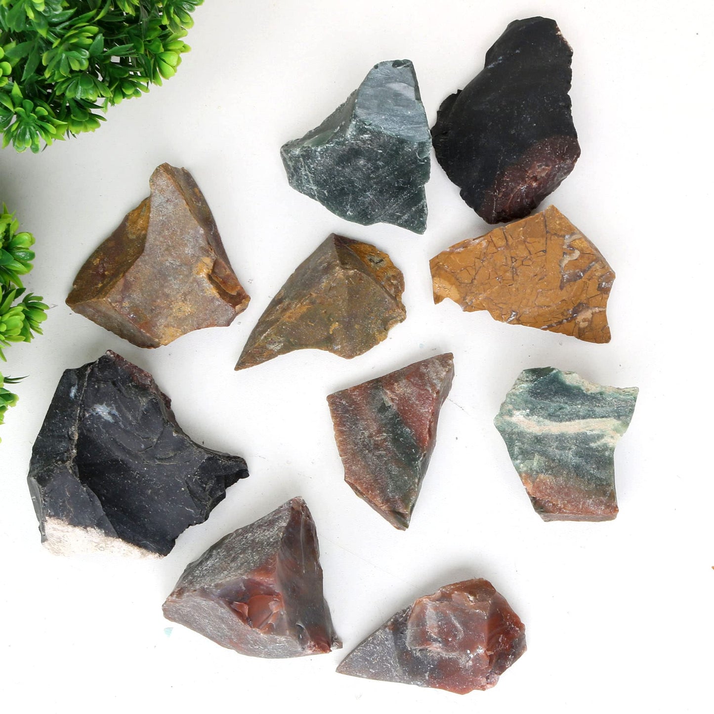REAL-GEMS Natural Raw Healing Crystals Rough Stones for Tumbling, Cabbing, Polishing, Wire Wrapping, Wicca & Reiki Crystal Healing, Mix Gemstones,7 Chakra (Multi Opal)