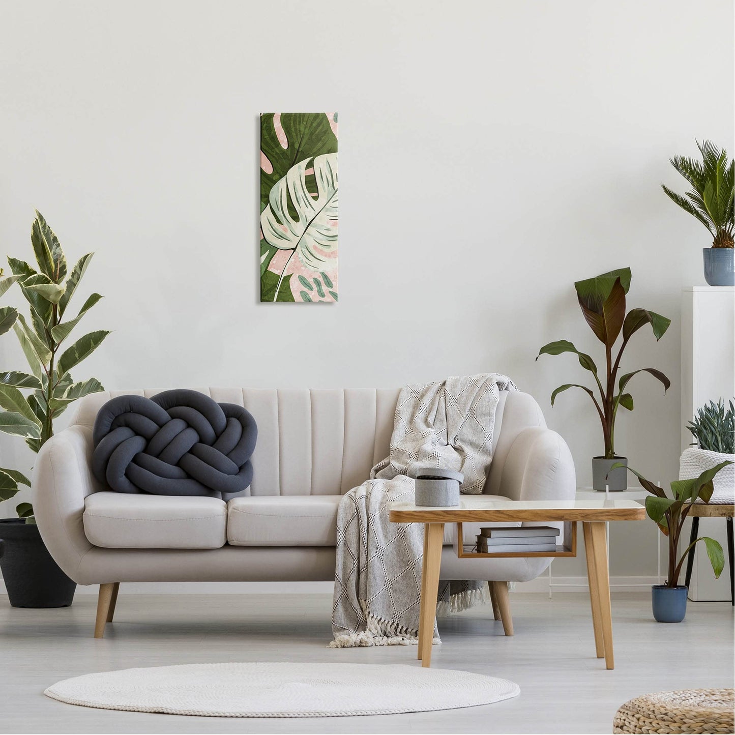 Stupell Industries Tropical Monstera Leaf Shapes Canvas Wall Art, Design by Ziwei Li