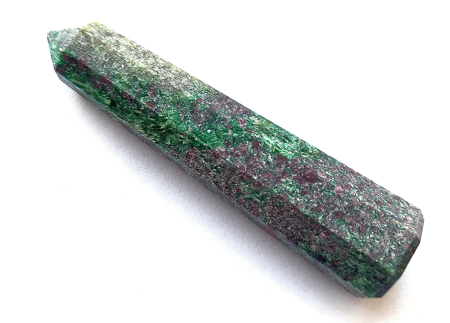 WholesaleGemShop 3 Inch Ruby Zosite Gemstones Obelisk Tower Jumbo Facet Aura Rock Crystal Natural Polished Earth Wand Spirit