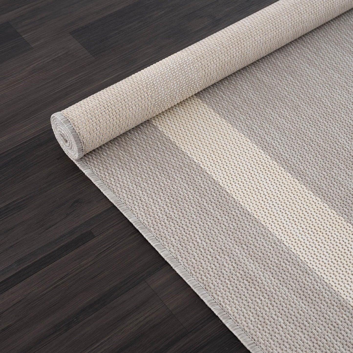 CAMILSON Outdoor Rug 6x9,Modern Outside Rugs for Patios Porches Waterproof Durable Washable Non-Shedding, Easy-to-Clean Indoor Outdoor Area Carpet (6 x 9, Bordered - Gray/White)