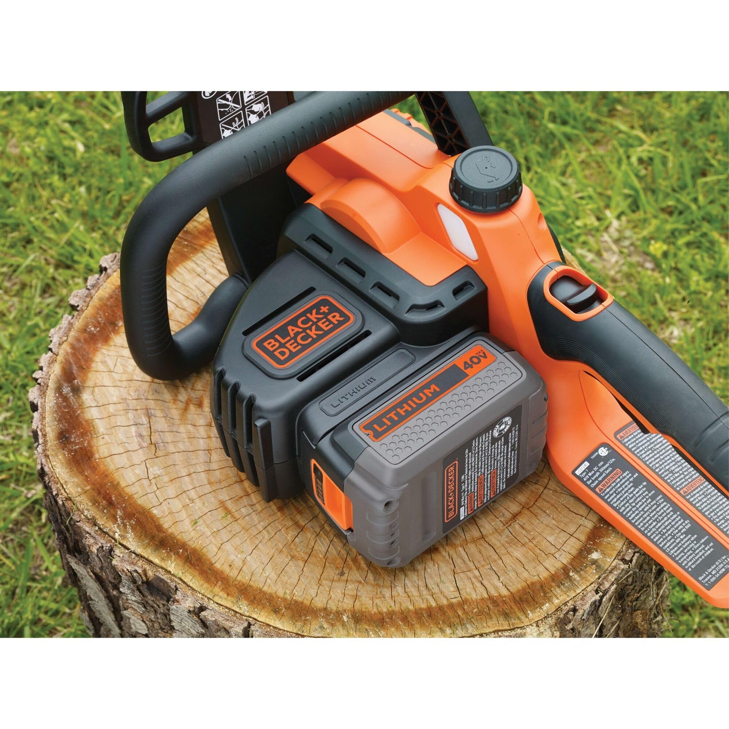 BLACK+DECKER 40V MAX Electric Chainsaw Cordless, 12 Inch Battery Chainsaw, Battery and Charger Included, Longer Runtime, Lightweight Rechargeable (LCS1240)