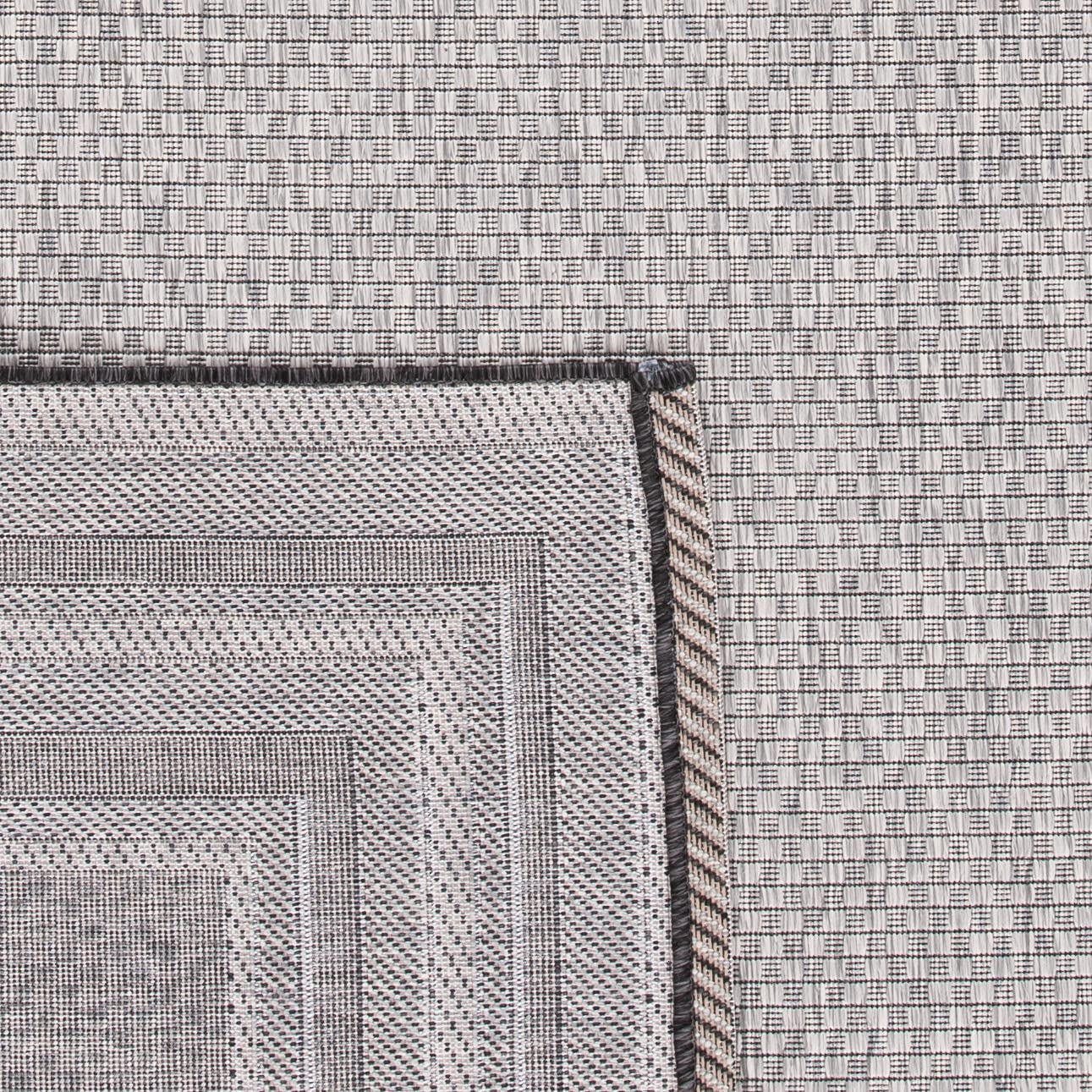 SAFAVIEH Courtyard Collection 8' x 10' Light Grey/Black CY8475 Indoor/ Outdoor Patio Backyard Mudroom Area Rug