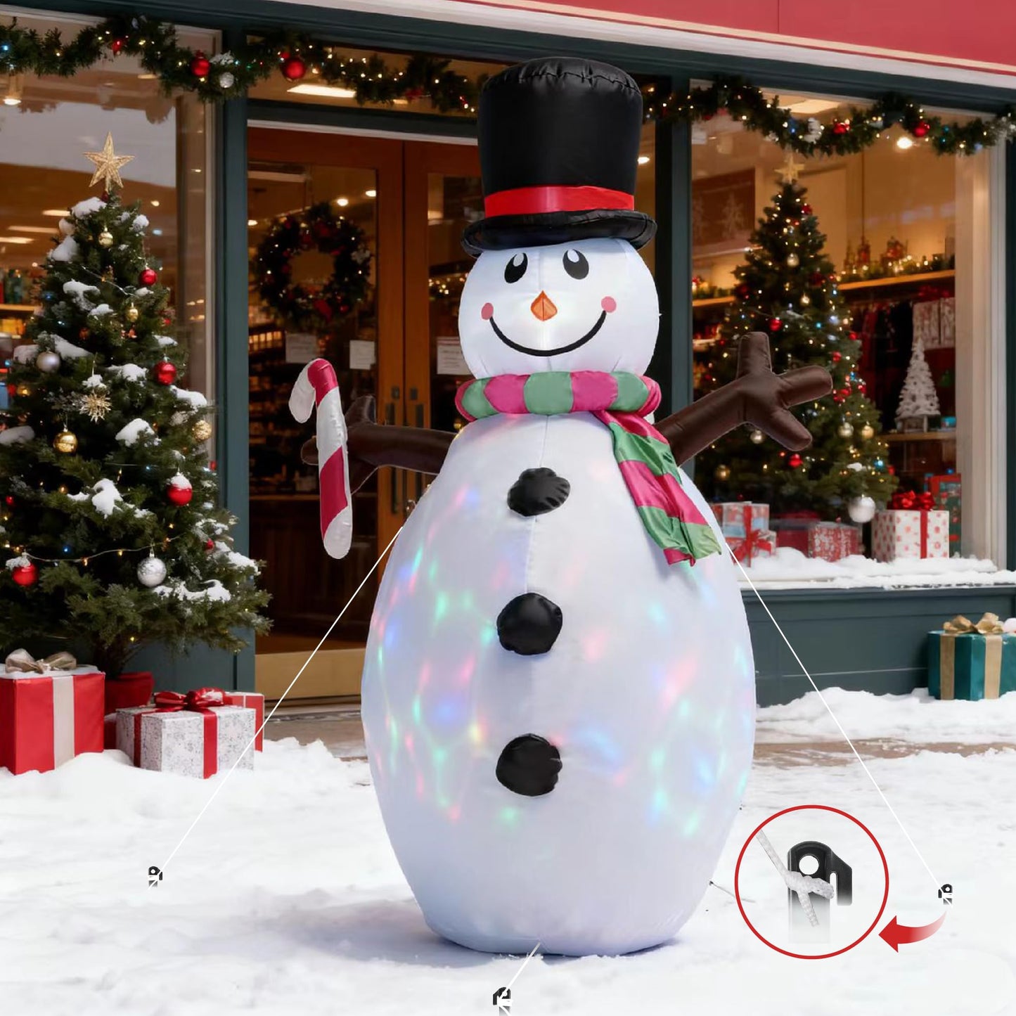 5FT Christmas Inflatables Outdoor Decoration, Snowman Inflatable Christmas Decorations Yard Decor Christmas Party Outdoor, Garden, Lawn