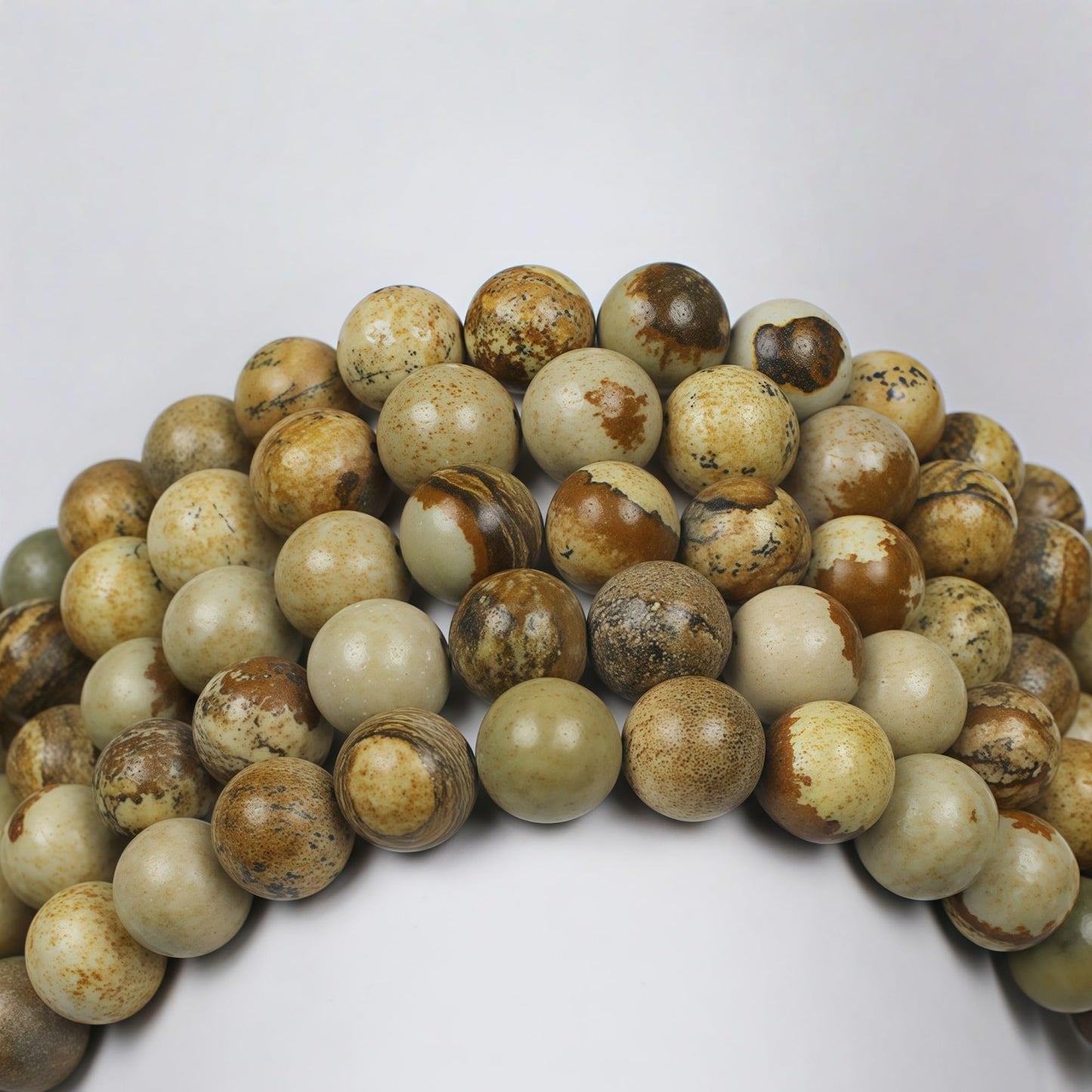 MJDCB AAA Natural Picture Beads Stone Beads for DIY Bracelet Making Strand 15" (6mm)
