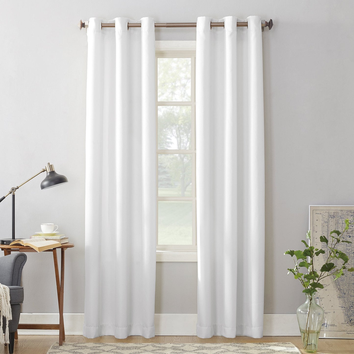 No. 918 Montego 2-Pack Casual Textured Semi-Sheer Grommet Curtain Panel Pair