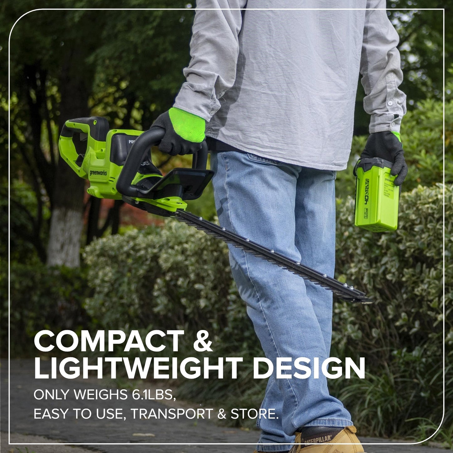 Greenworks 40V 26in Brushless Hedge Trimmer, Tool only