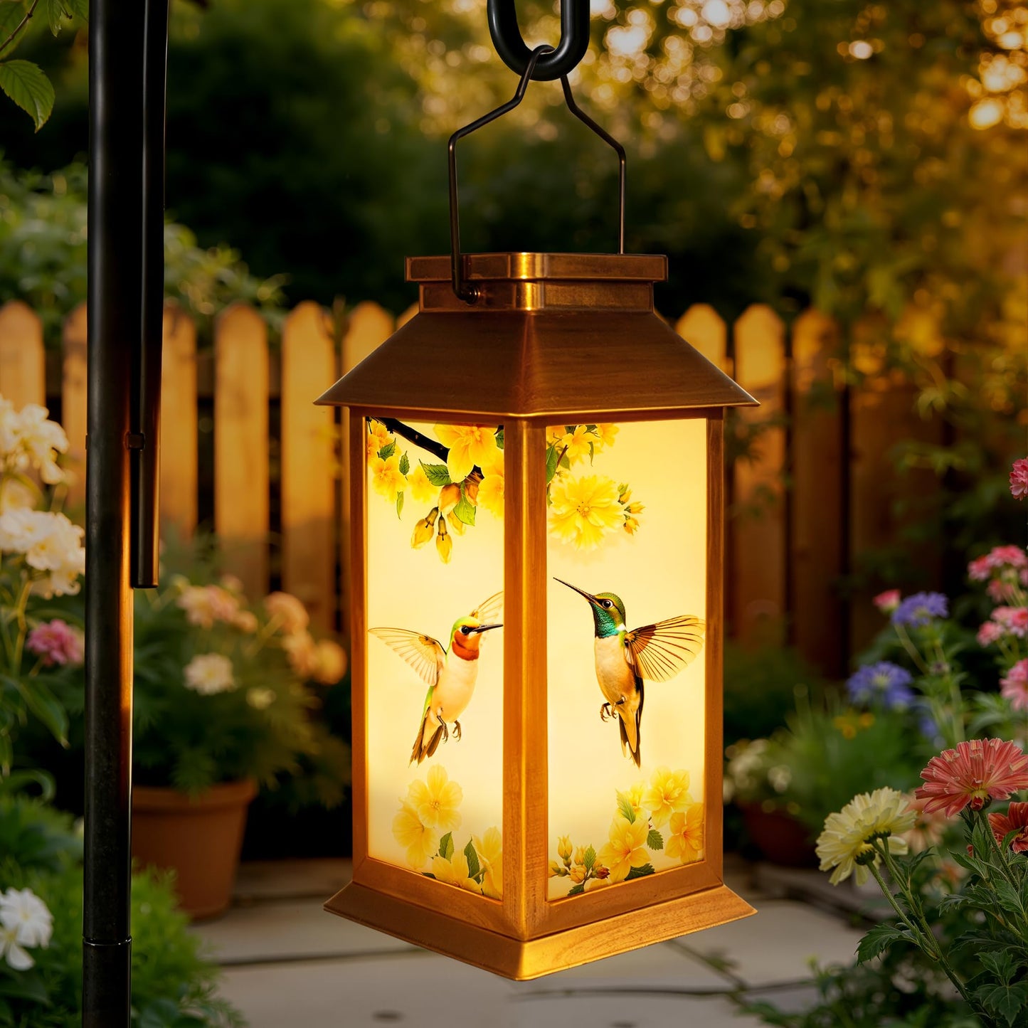 Ccinny Mothers Day Gifts, Solar Lanterns Outdoor Waterproof, Hummingbird Garden Decor Birthday Gifts for Women Mom Grandma, LED Hanging Solar Lights for Outside Yard Patio Lawn Porch