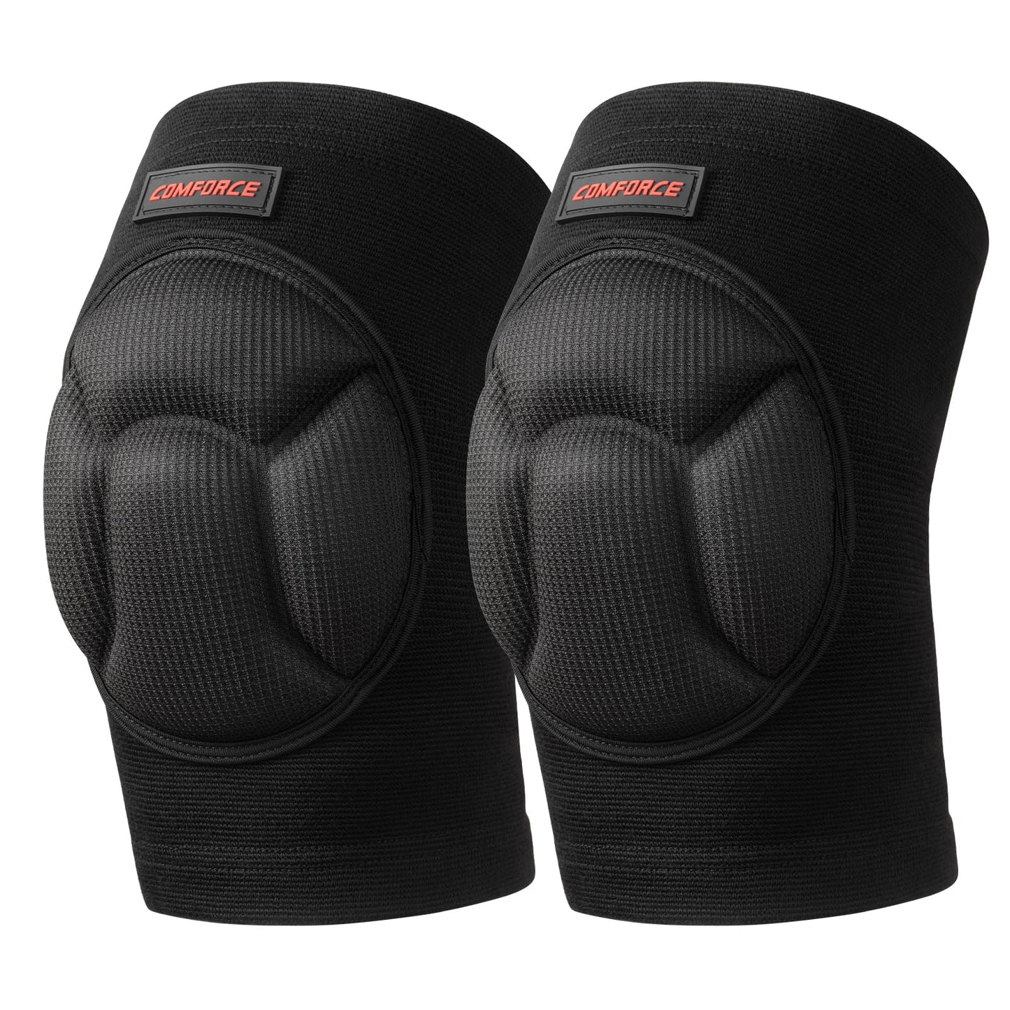 COMFORCE Protective Knee Pads with Thick Sponge for Volleyball, Anti-slip Knee Brace Collision Avoidance Knee Sleeve for Basketball, Gardening Housework, Yoga, Skateboarding, M