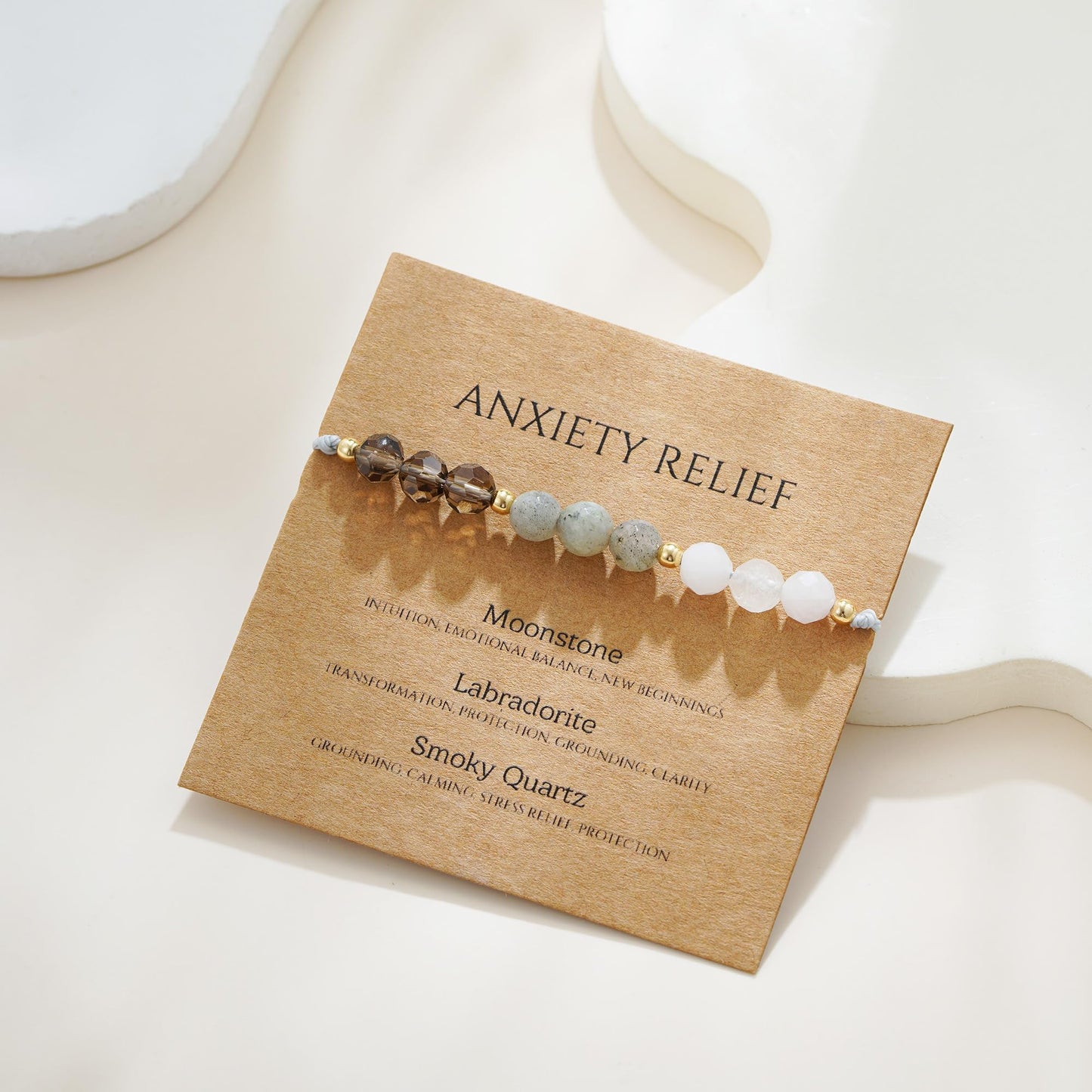 Fezodo Inspirational Encouragement Gifts for Women, Good Vibes Only Moonstone Bracelet Encouragement Cheer Up Gifts for Women Friend Sister Coworker Bestie