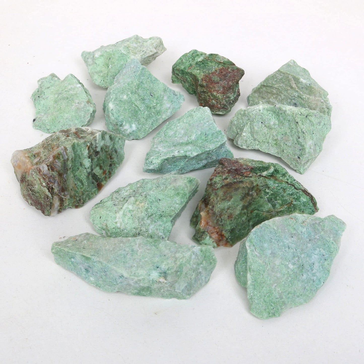 REAL-GEMS Natural Raw Healing Crystals Rough Stones for Tumbling, Cabbing, Polishing, Wire Wrapping, Wicca & Reiki Crystal Healing, Mix Gemstones,7 Chakra (Green Opal)