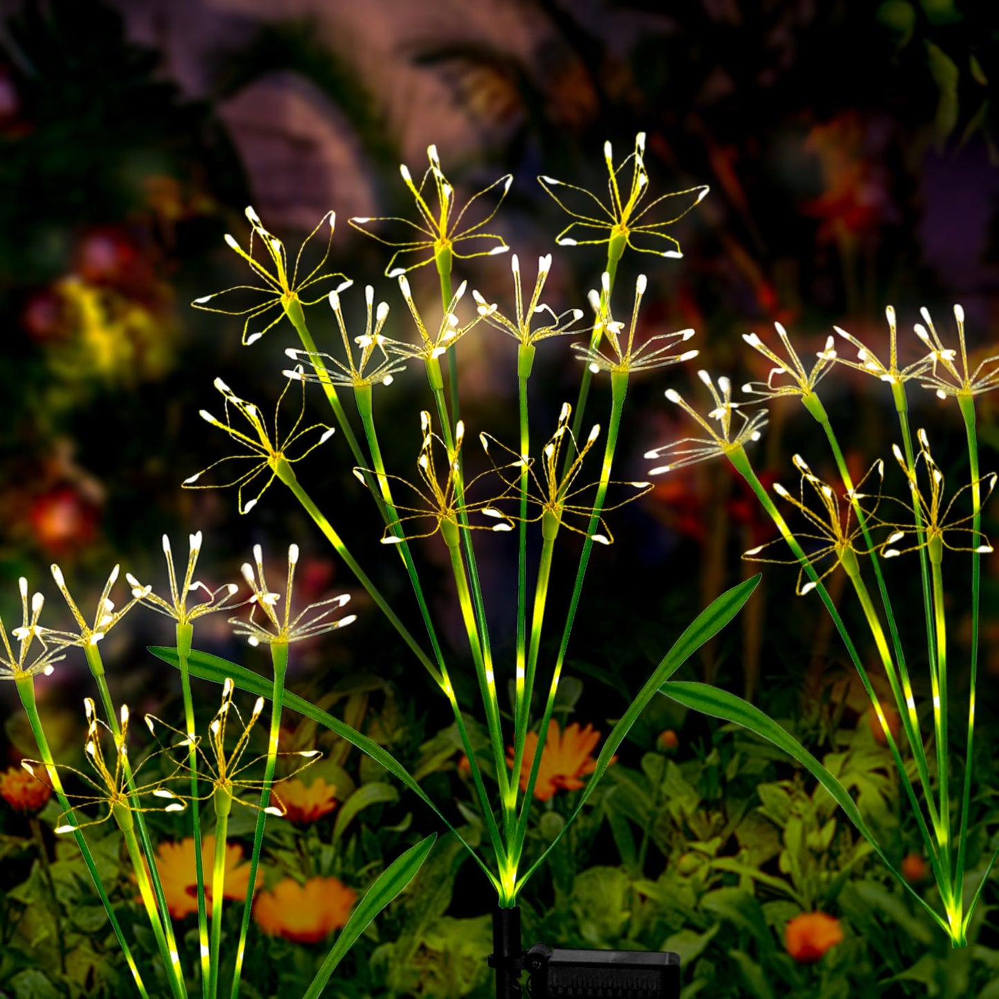 Putuzmic Solar Garden Lights Outdoor: Waterproof 2-Pack DIY Decorative Firework Lights with 2 Modes for Yard Patio Pathway Outside Fairy Decor - Gifts for Women Mom Mothers Day Warm White