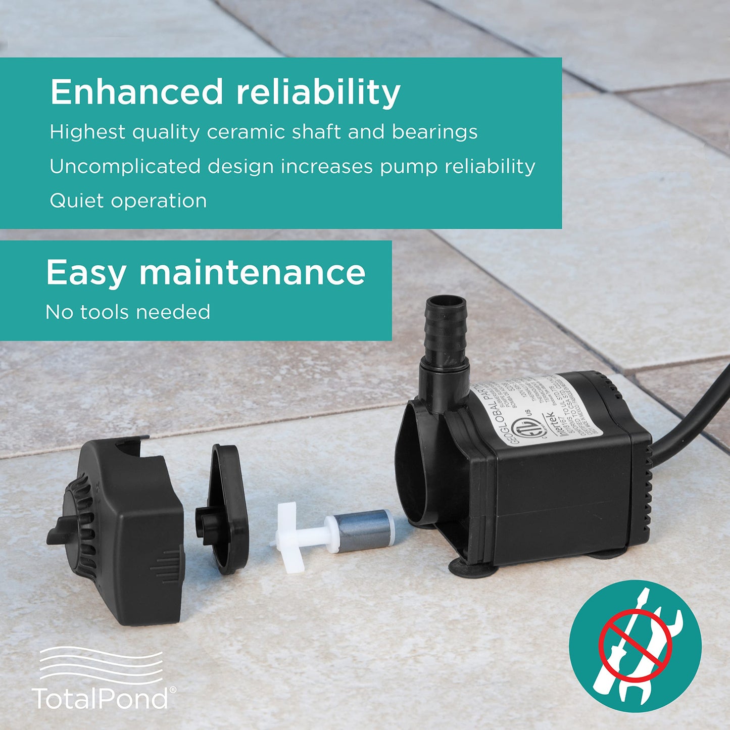 TotalPond 170 GPH Low Water Shut-Off Fountain Pump