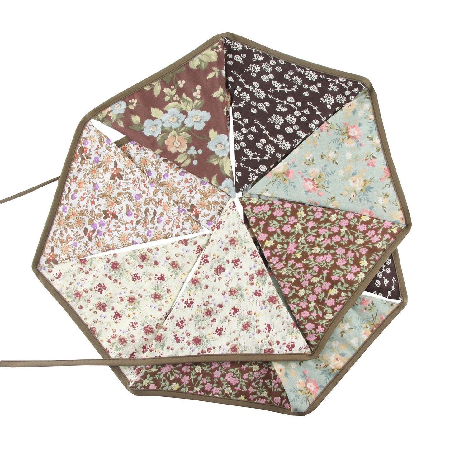 LOVENJOY Brown Floral Collection 100% Cotton Banner for Wedding Baby Shower Party Decoration