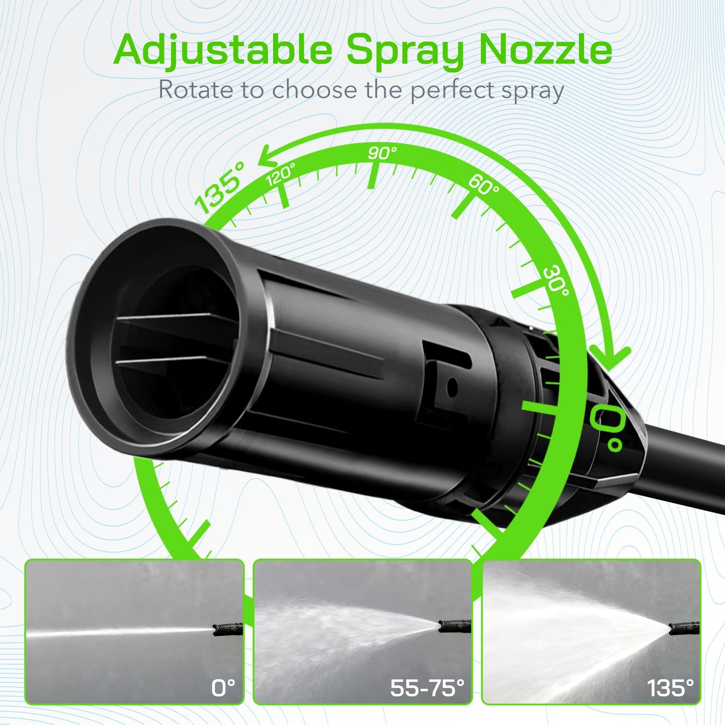 Electric Pressure Washer Power Washer Electric Powered Power Wash Power Washers with Adjustable Nozzle, Pressure Cleaning Machine with Foam Cannon for Cars, Fences, Driveways, Patios, Home Cleaning