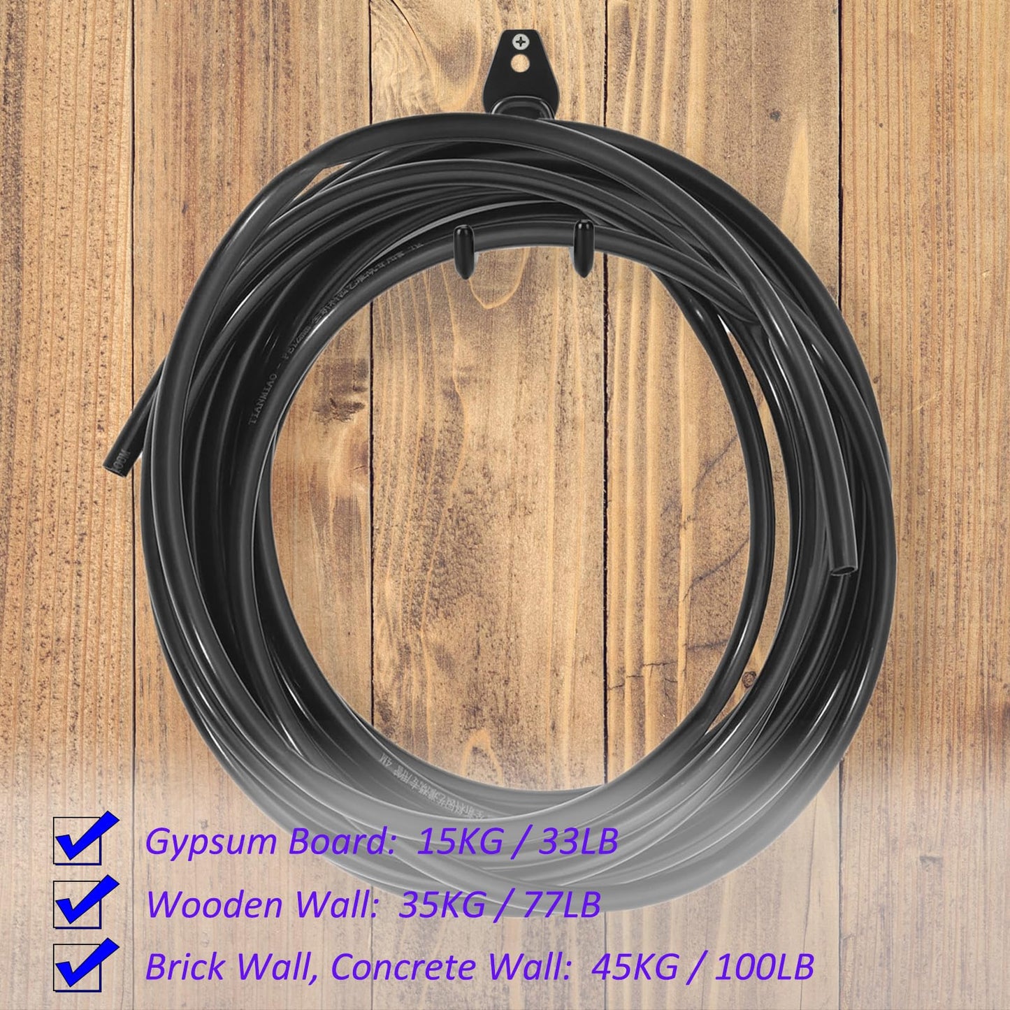 Suprom 6 Pack Garage Hooks Heavy Duty - Supports 100 lbs, Utility Steel Garage Hanger & Organizer for Organizing Garden Lawn Tools, Ladders, Garden Hose, Digging Shovel, Bikes, Ropes